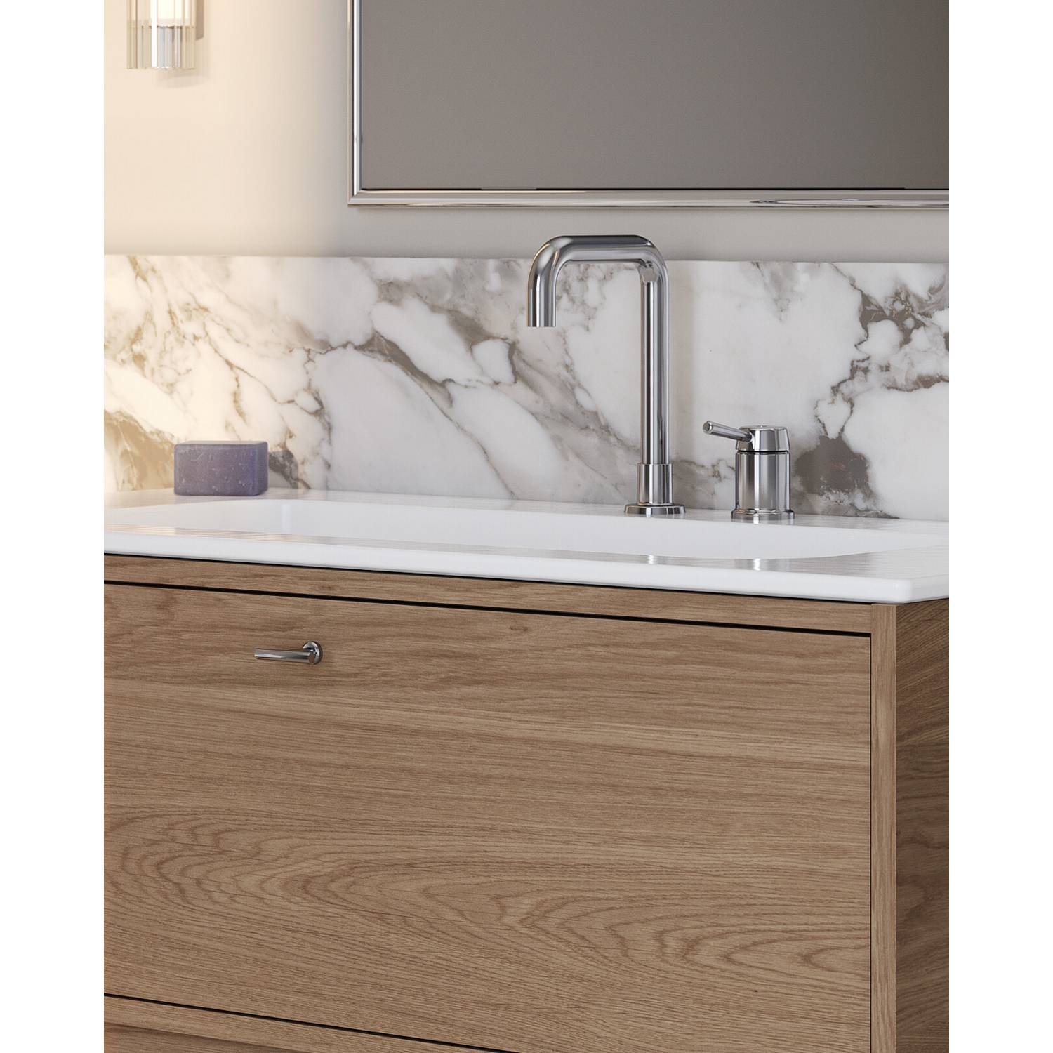 Tvättställskåp Gustavsberg Ducentic 100 cm med Tvättställ i Porslin