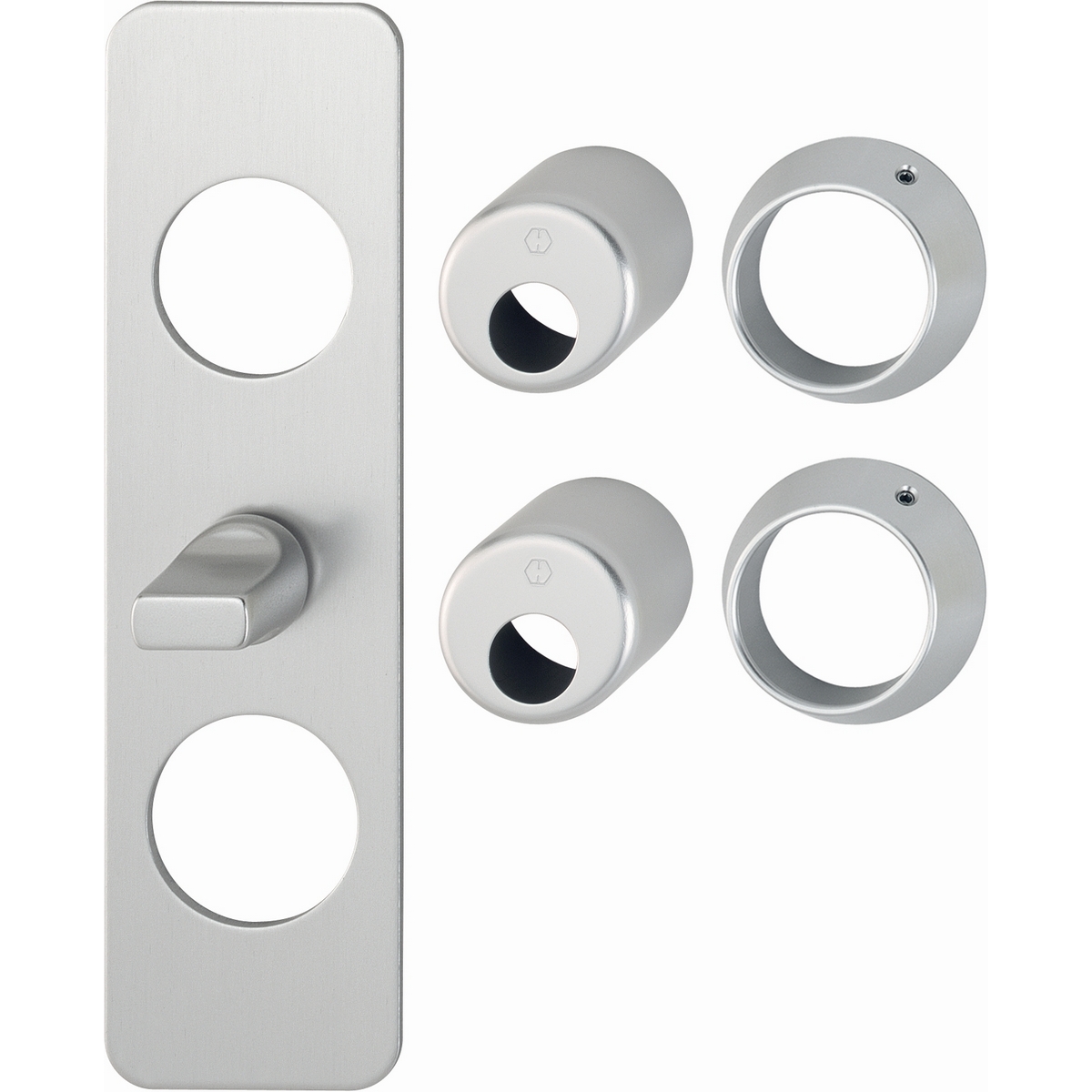 Behörsats HOPPE Rundcylinder F1 Alu. Silver