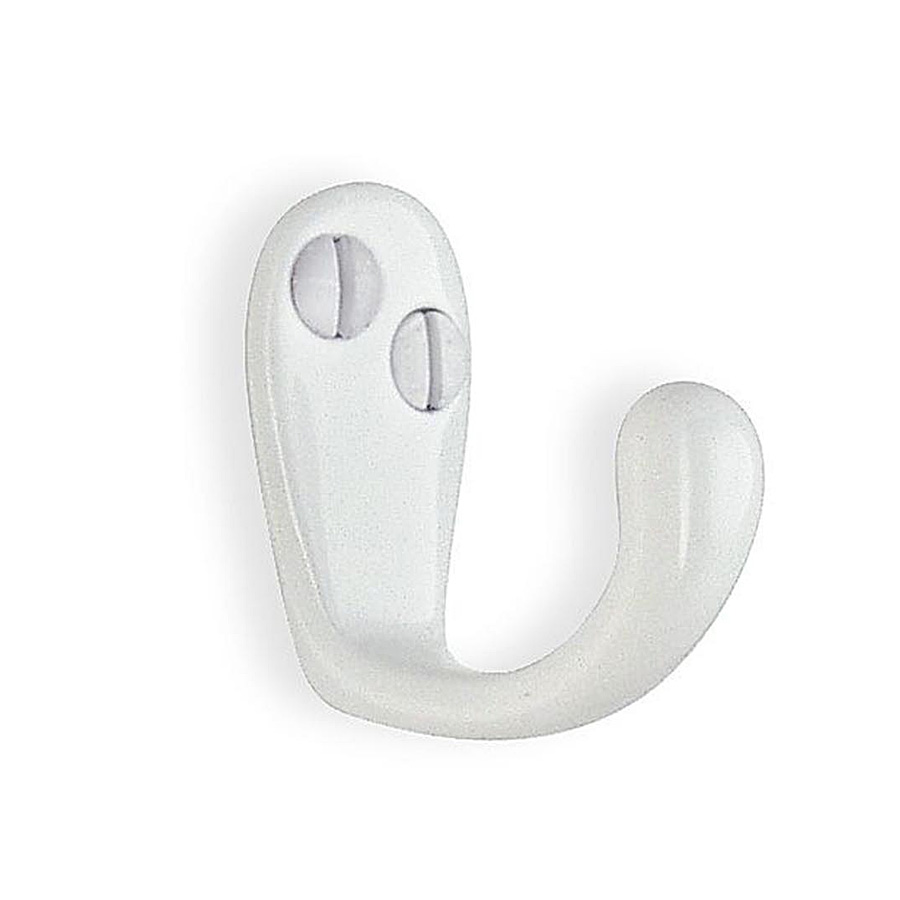 Enkelkrok Beslagsboden B245 Hvitlakkert 5-pakk