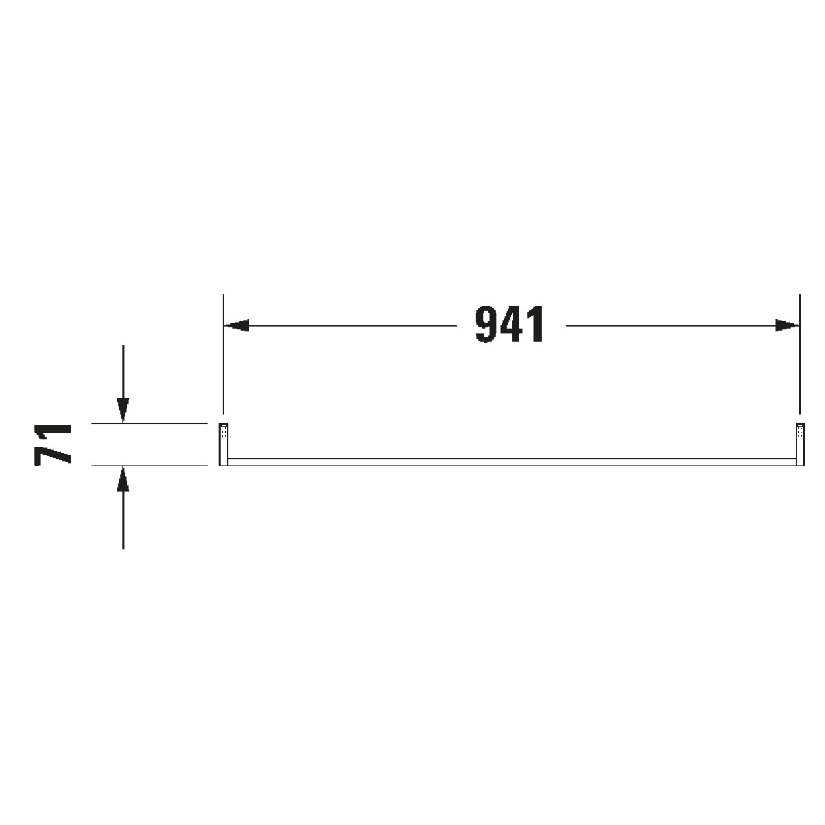 Handduksstång Duravit till Vero Air