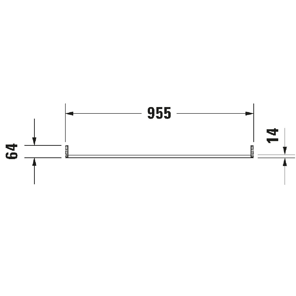 Handduksstång Duravit till Vero Air