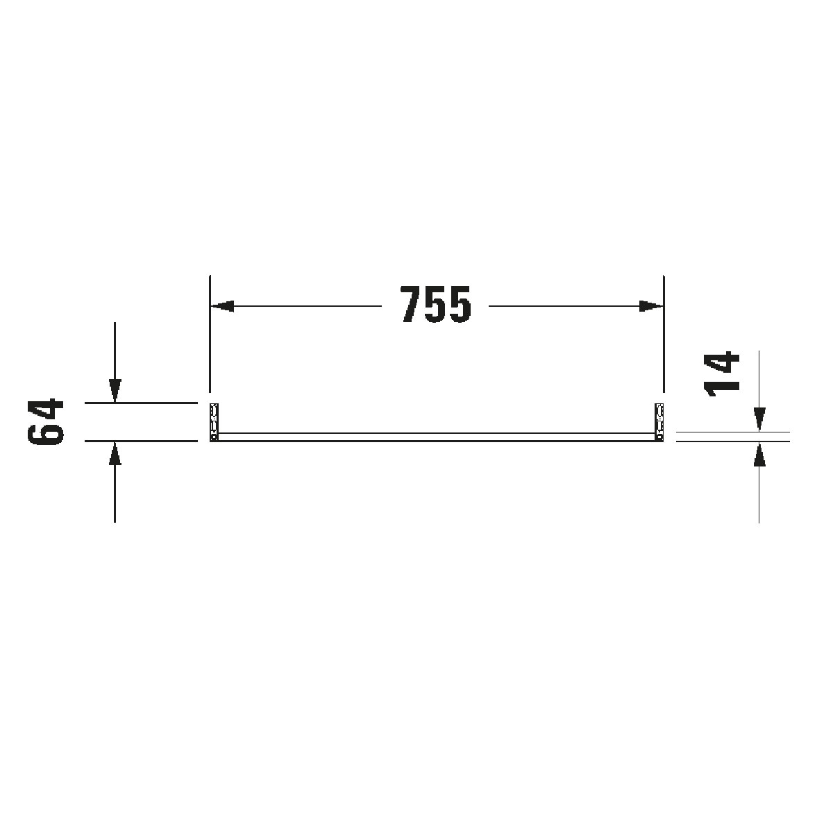 Handduksstång Duravit till Vero Air