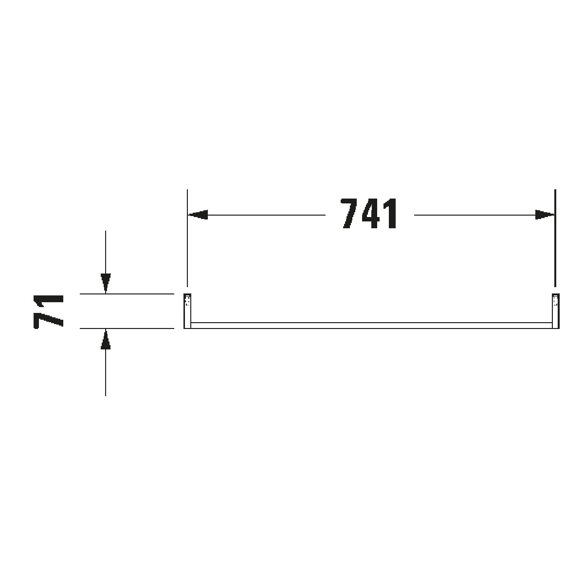Handduksstång Duravit till Vero Air