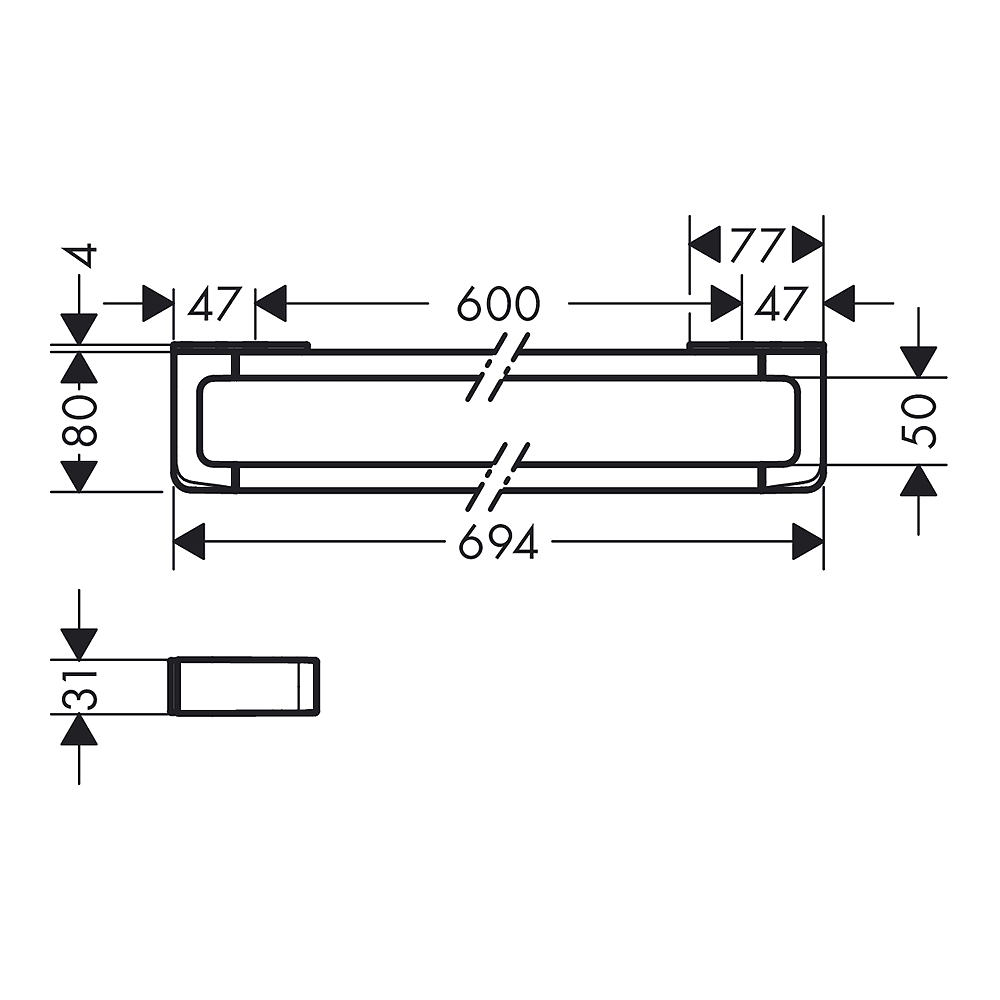 Handduksstång Axor Universal Accessories