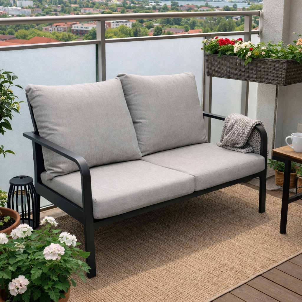 Hagesofa Hillerstorp Hånger 2-seter Sort