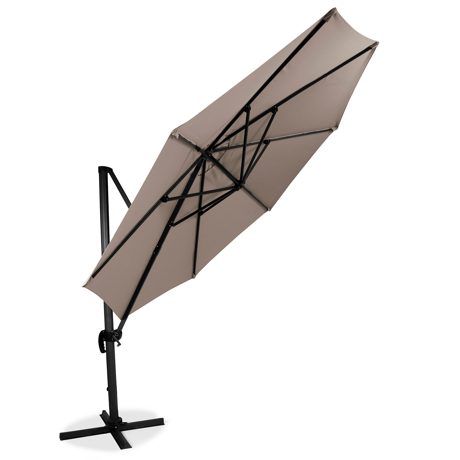 Hengende parasoll Hillerstorp SideWinder XL Beige Ø350 cm