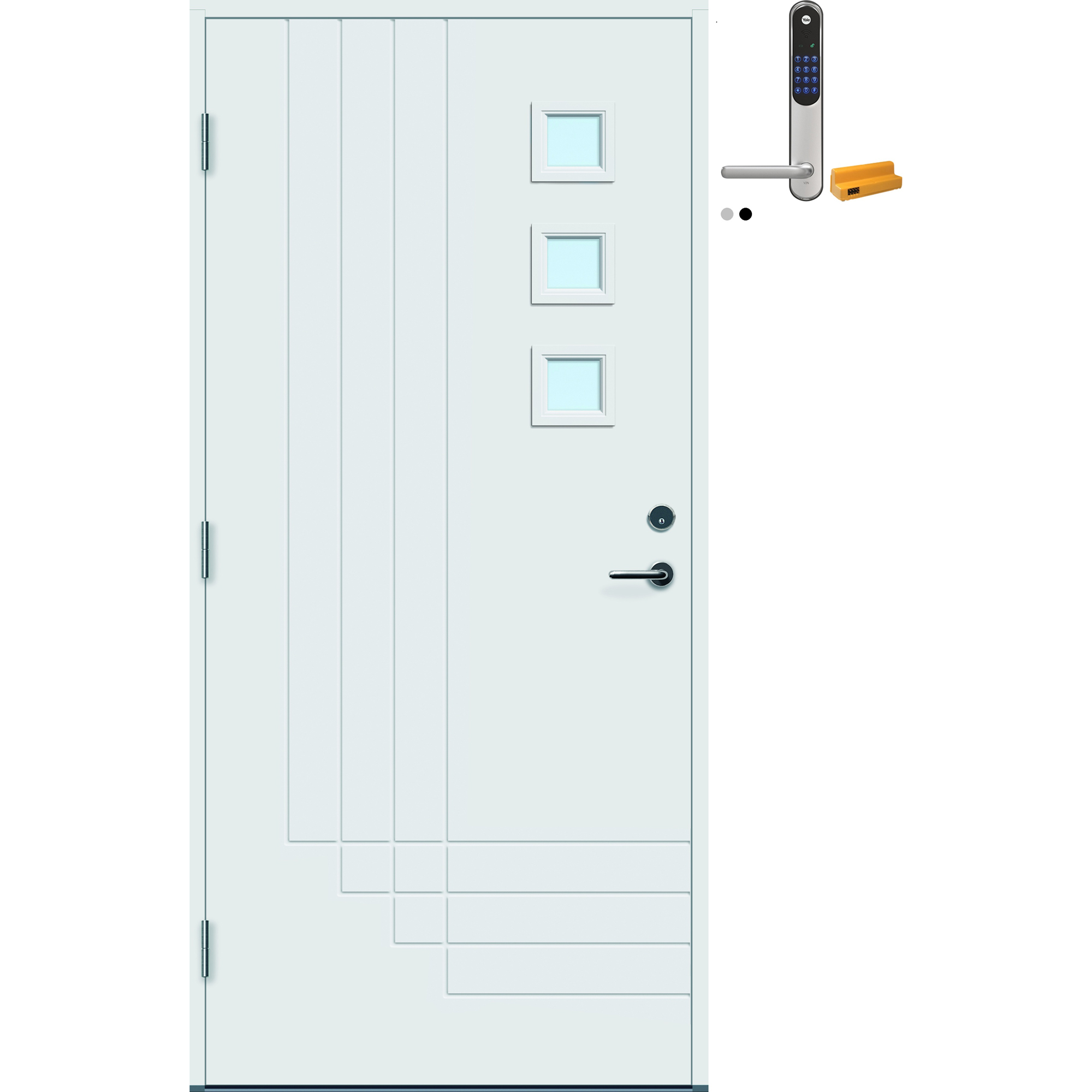 Ytterdør Bygg1 Harstad Thermo med Yale Doorman Classic Home