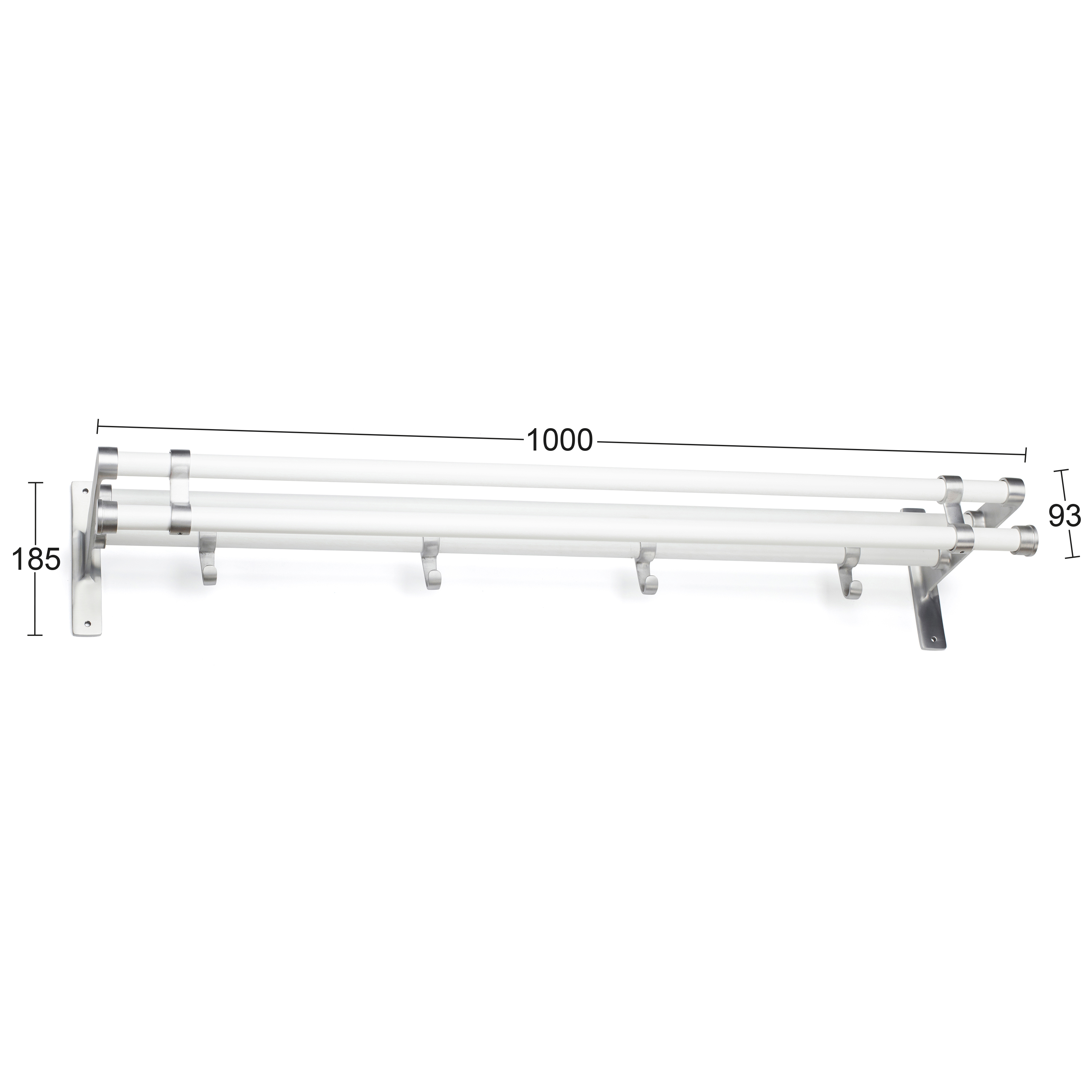 Hattehylle Habo Elegant Plus 100 cm