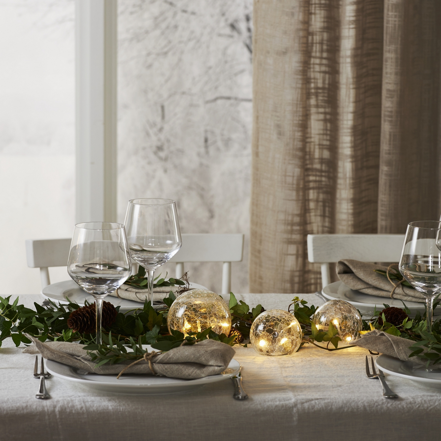 Glassdekorasjon Star Trading 3-pk B/O