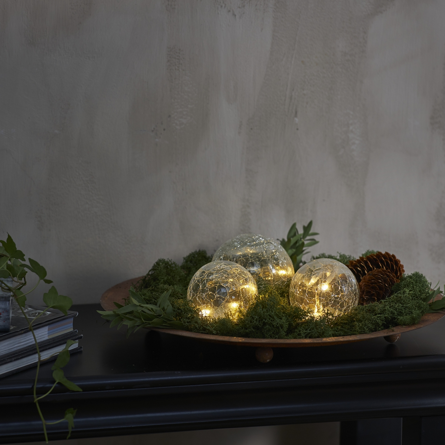 Glassdekorasjon Star Trading 3-pk B/O