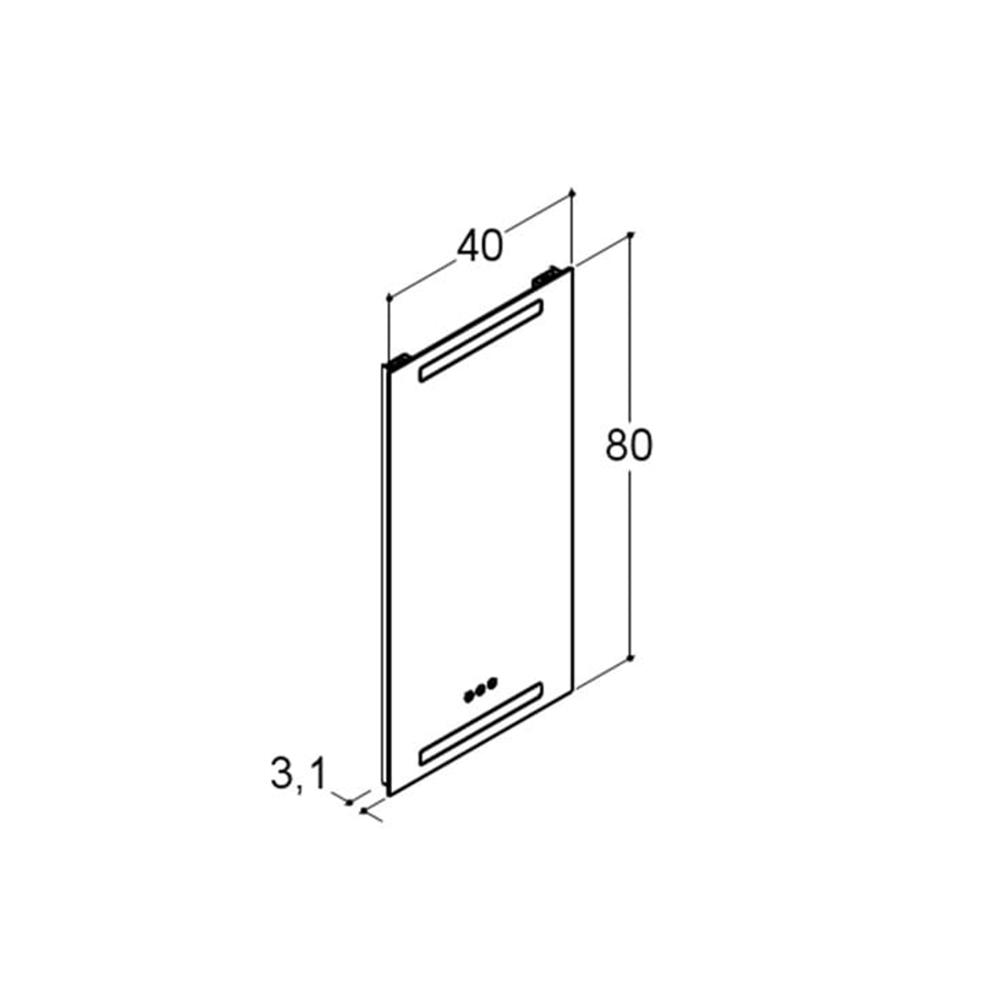 Spegel Dansani Level med Integrerad Belysning och Ljusstyrning