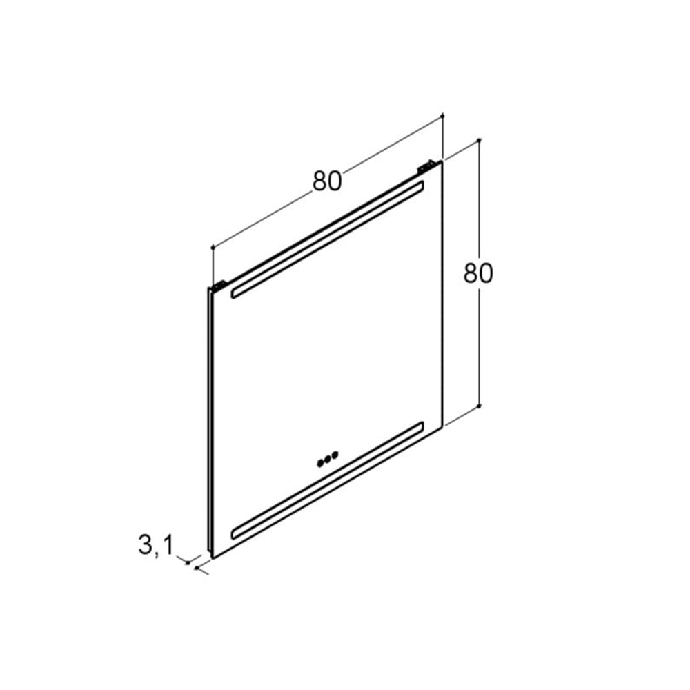Spegel Dansani Level med Integrerad Belysning och Ljusstyrning