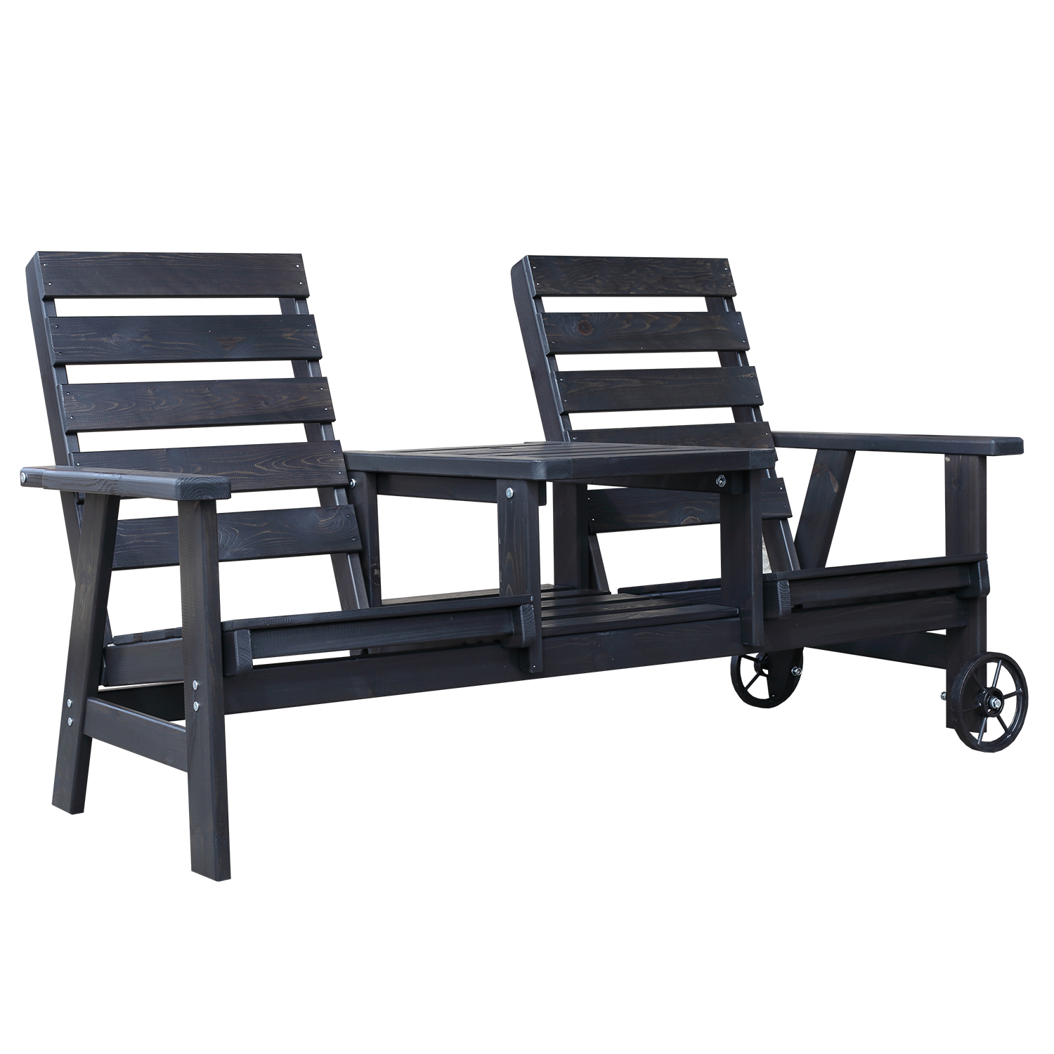 Rullsoffa Baltic Garden Kingdom Duo Svart