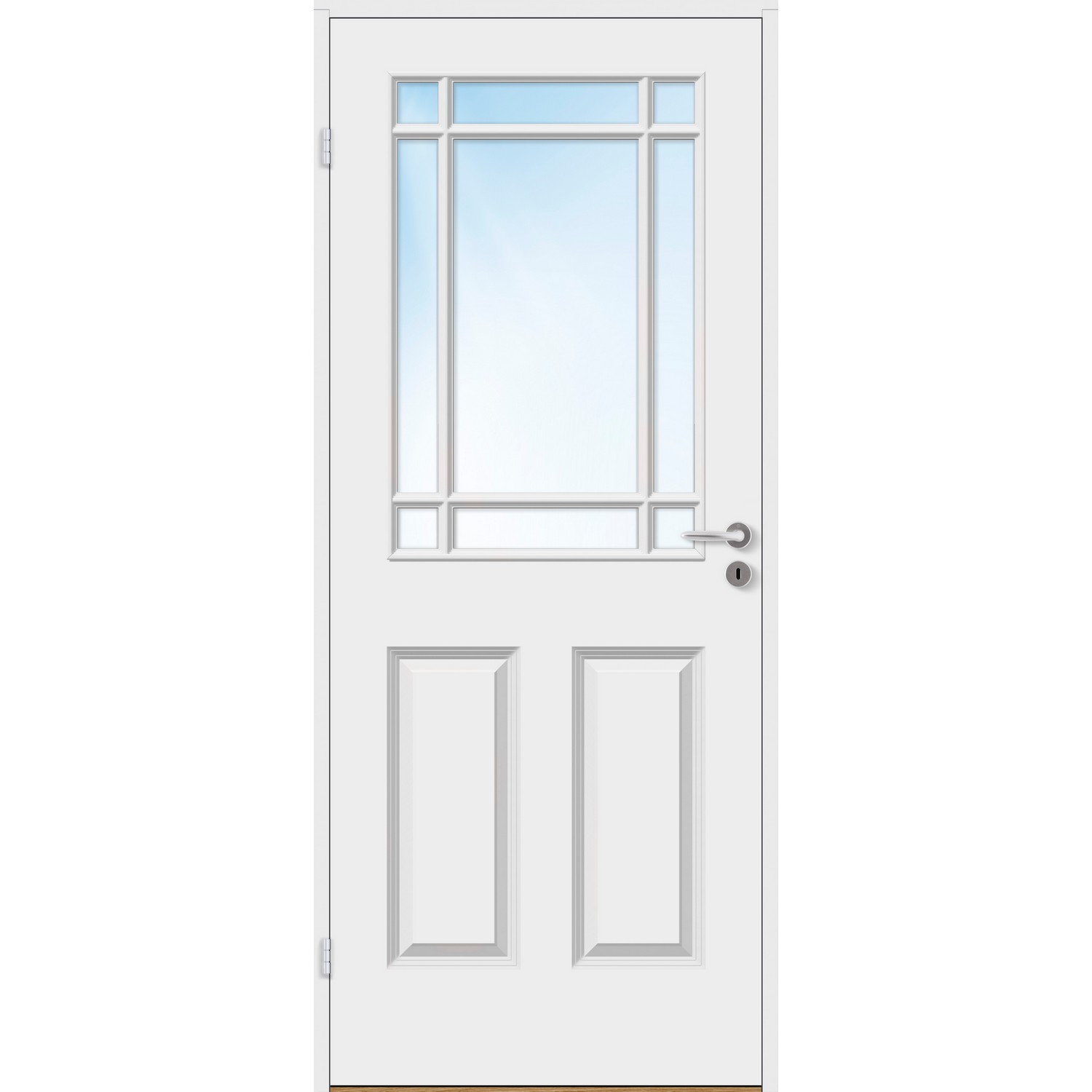 Innerdør Bygg1 Anna HW New York Hvit Klarglass