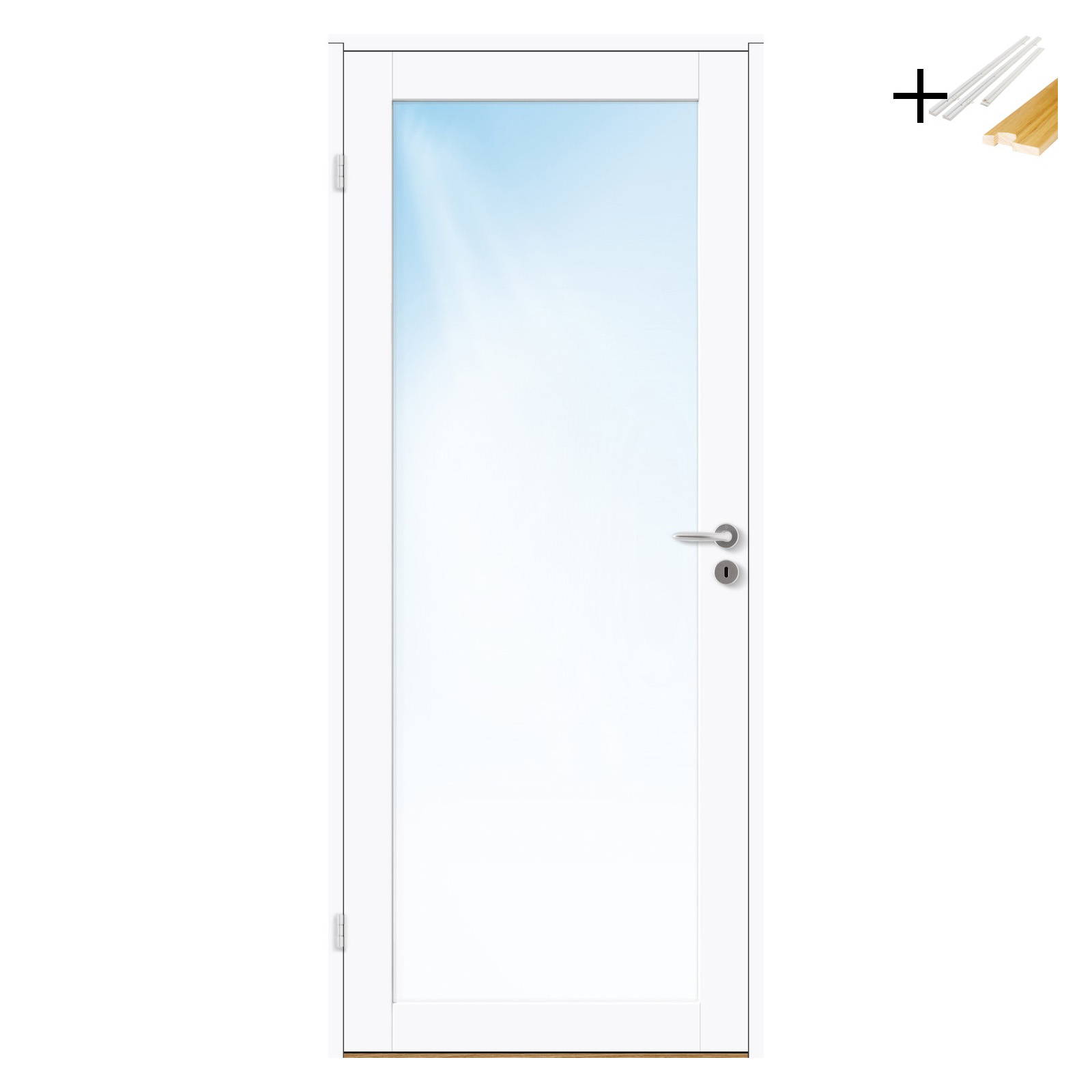 Innerdør Bygg1 Base 1 Klarglass med Karmsett