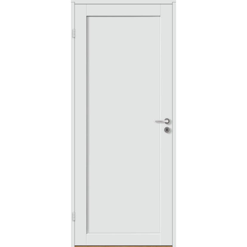 Base 1 Massiv Innerdør Med Ett Speil 70x200 Hvit Ncs S 0502-Y