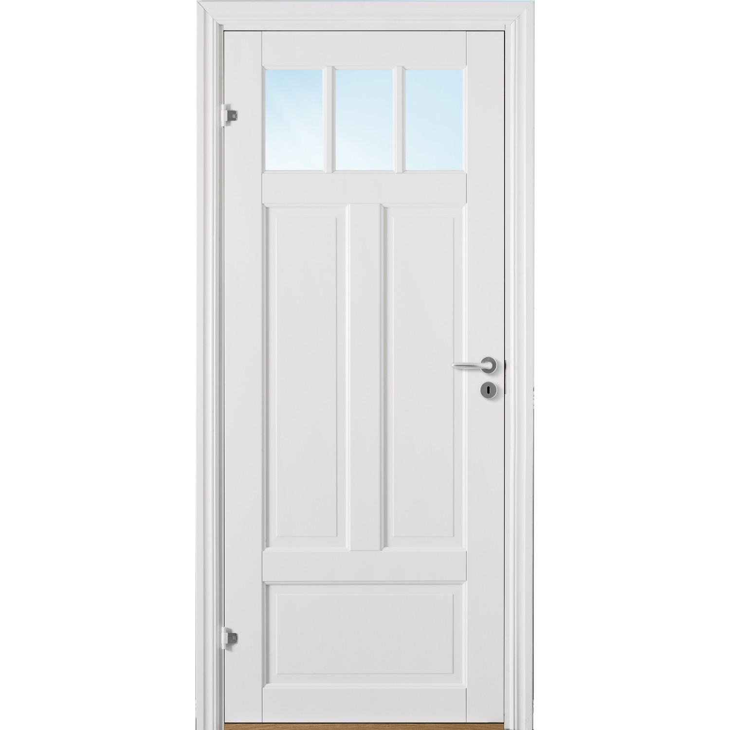 Innerdør Bygg1 Odin 3R Hvit Glass med Karmsett