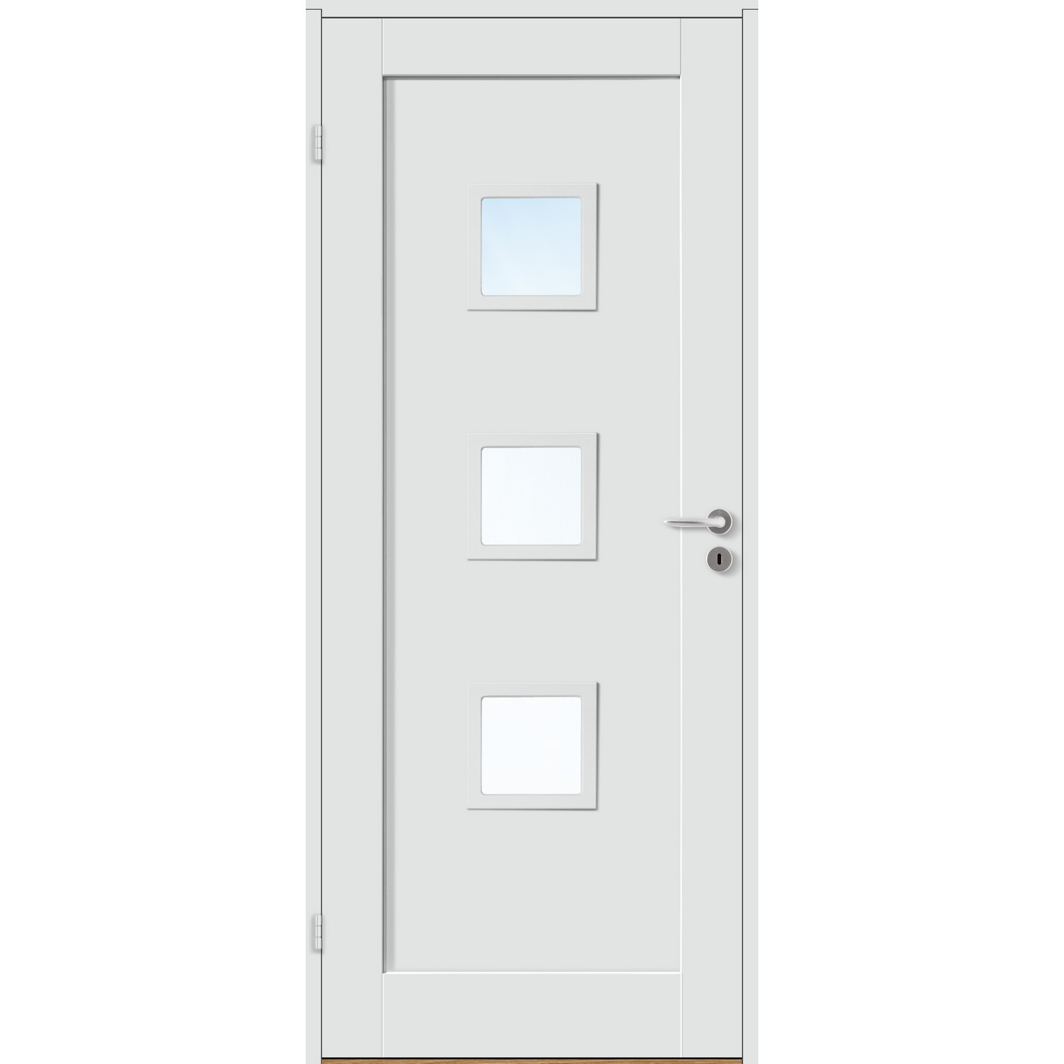 Innerdør Bygg1 Stil 1 F3 Hvit Glass
