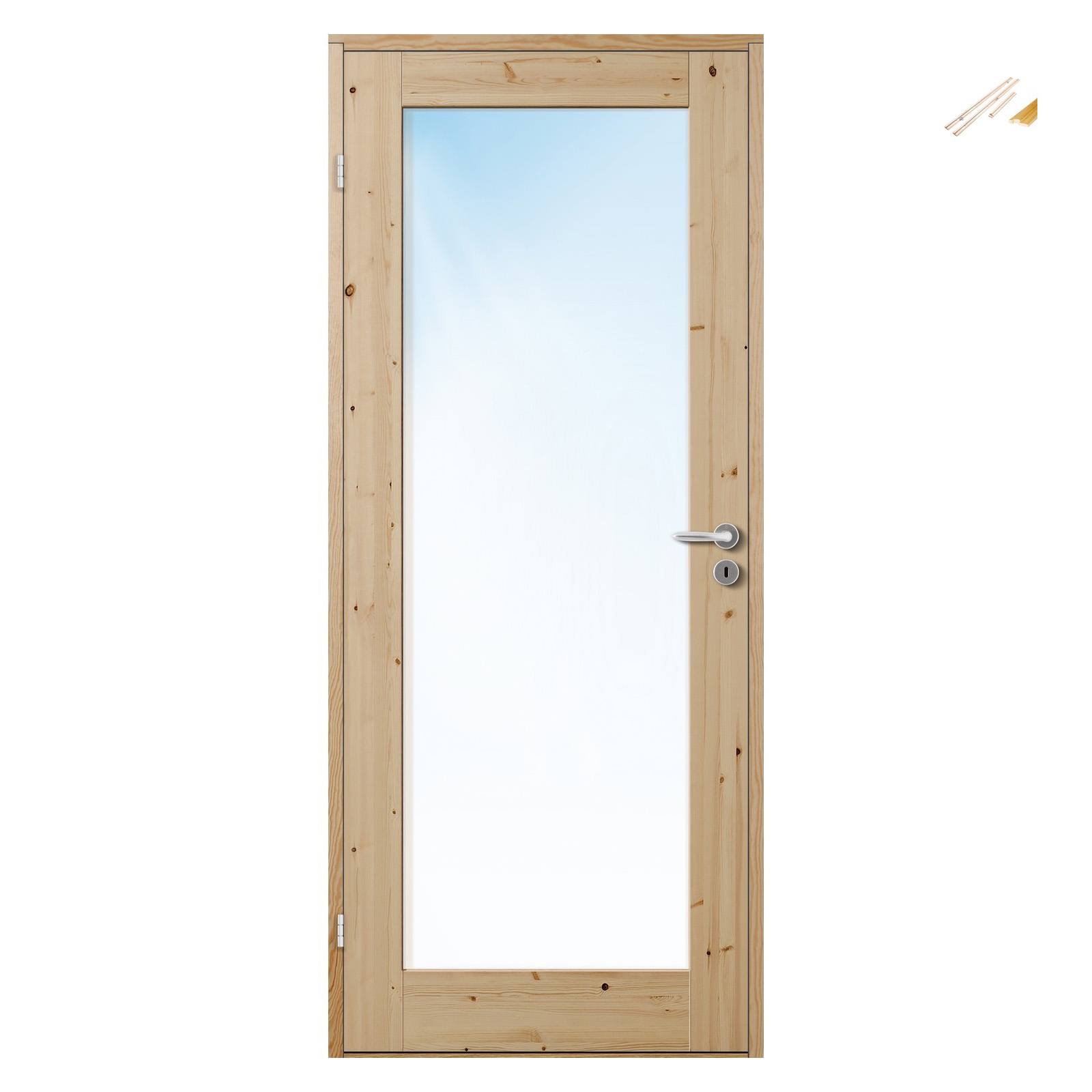 Innerdør Bygg1 Stil 1 Furu Klarglass med Karmsett