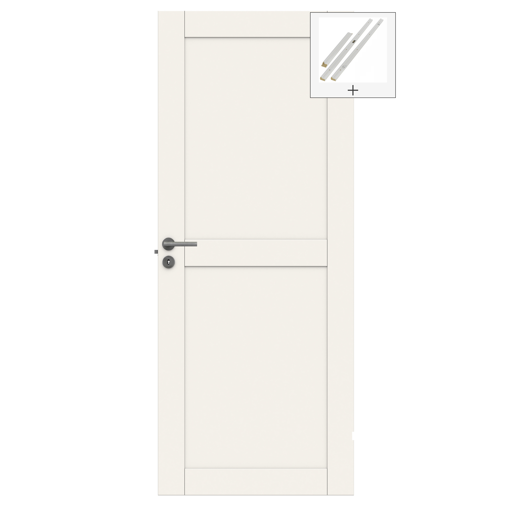 Innerdør Swedoor Unique 02L Hvit med Karmsett