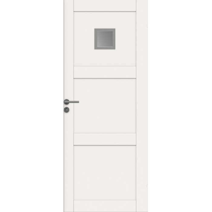 Innerdør Swedoor Unique 03L GWA 120 Hvit med Karmsett