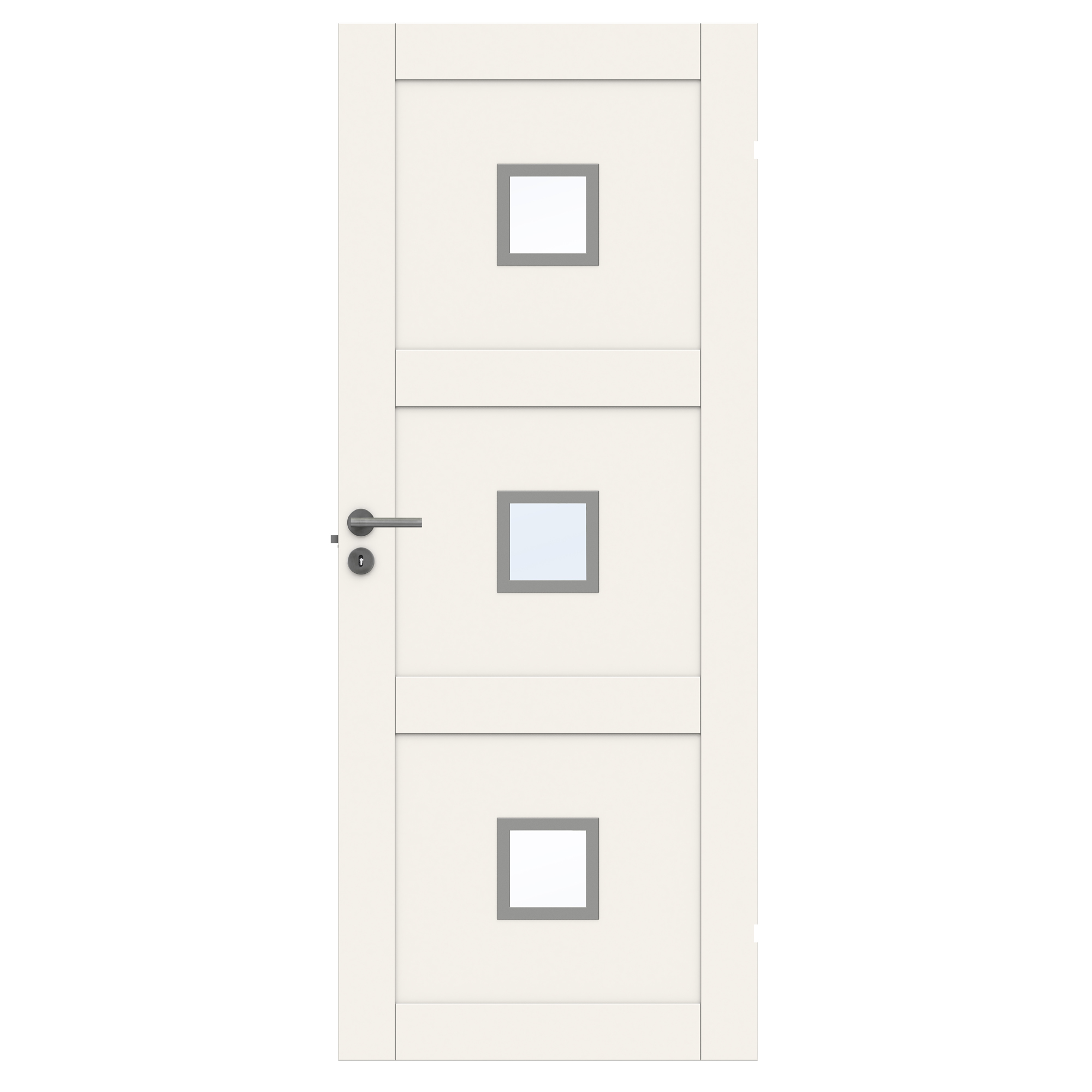 Innerdør Swedoor Unique 03L GWA 320 Hvit med Karmsett