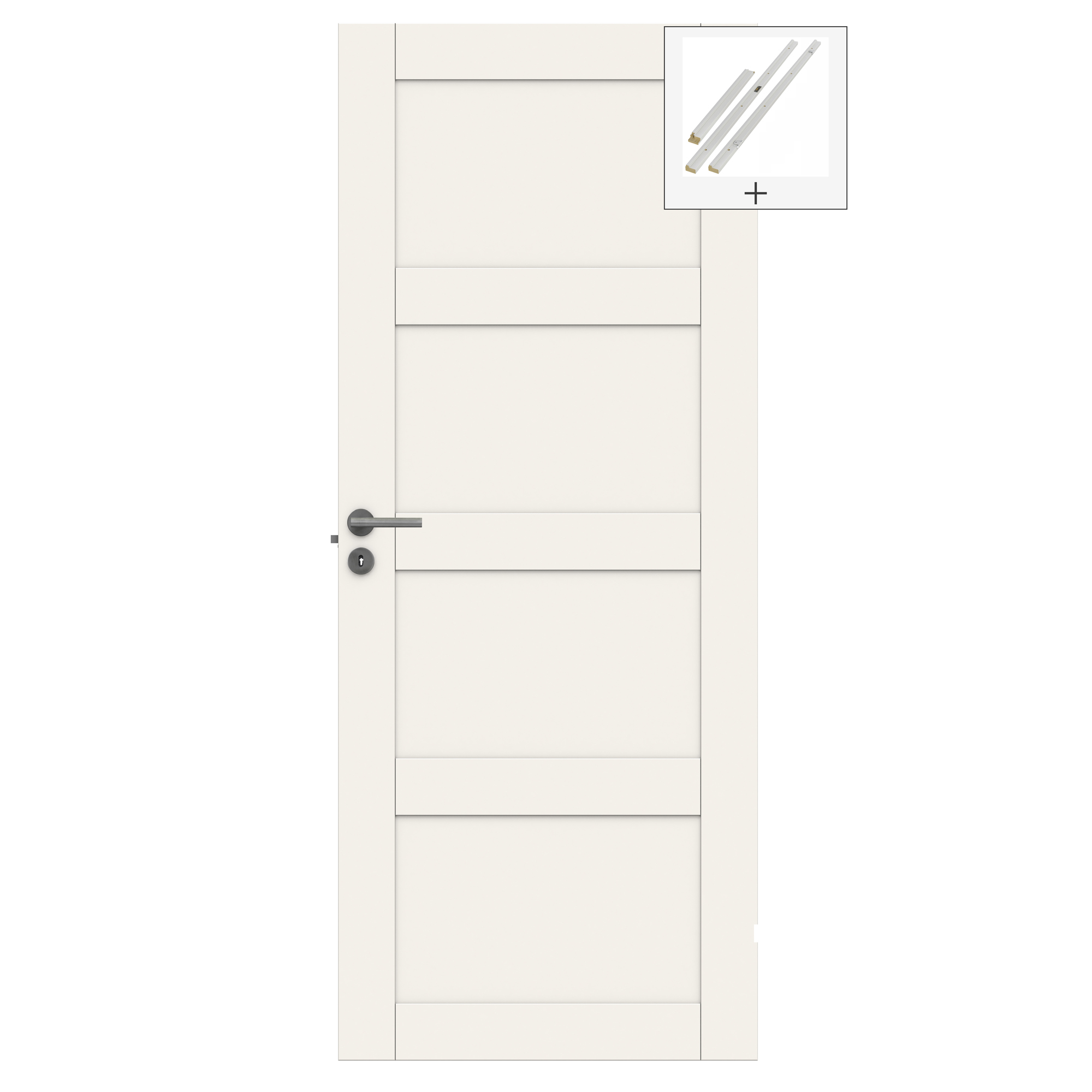Innerdør Swedoor Unique 04L Hvit med Karmsett
