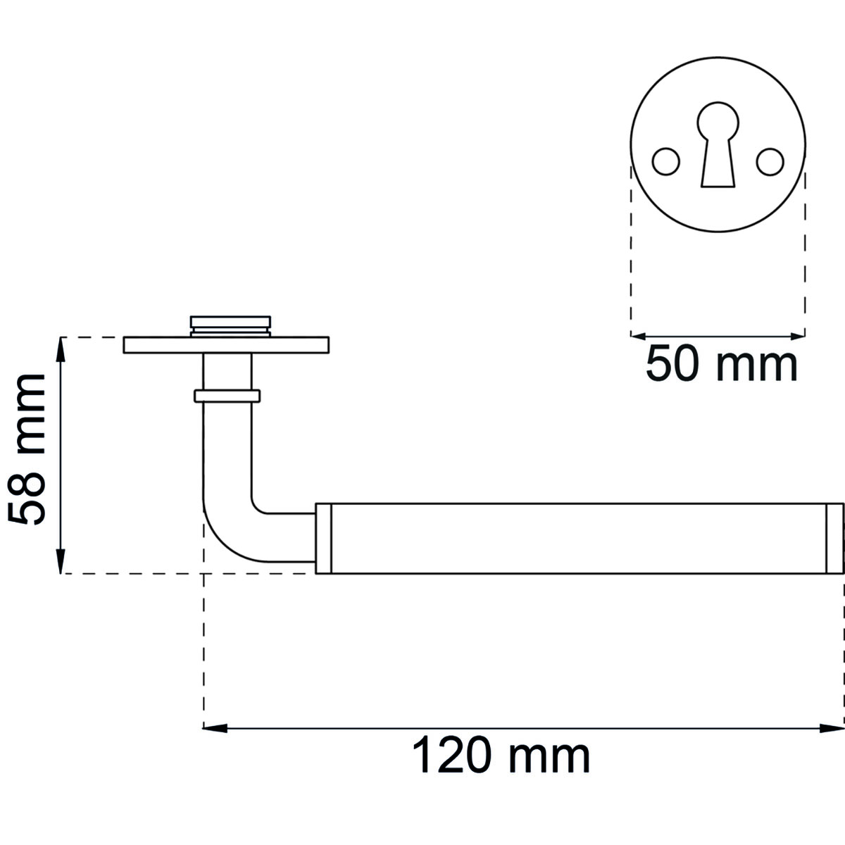 Innerdørvrider Habo A387 Aluminium/Krom