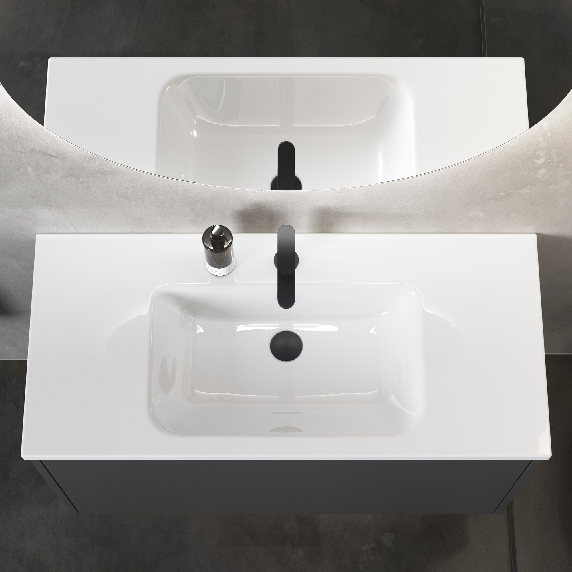 Tvättställsskåp INR Grand Solid med 2 Lådor