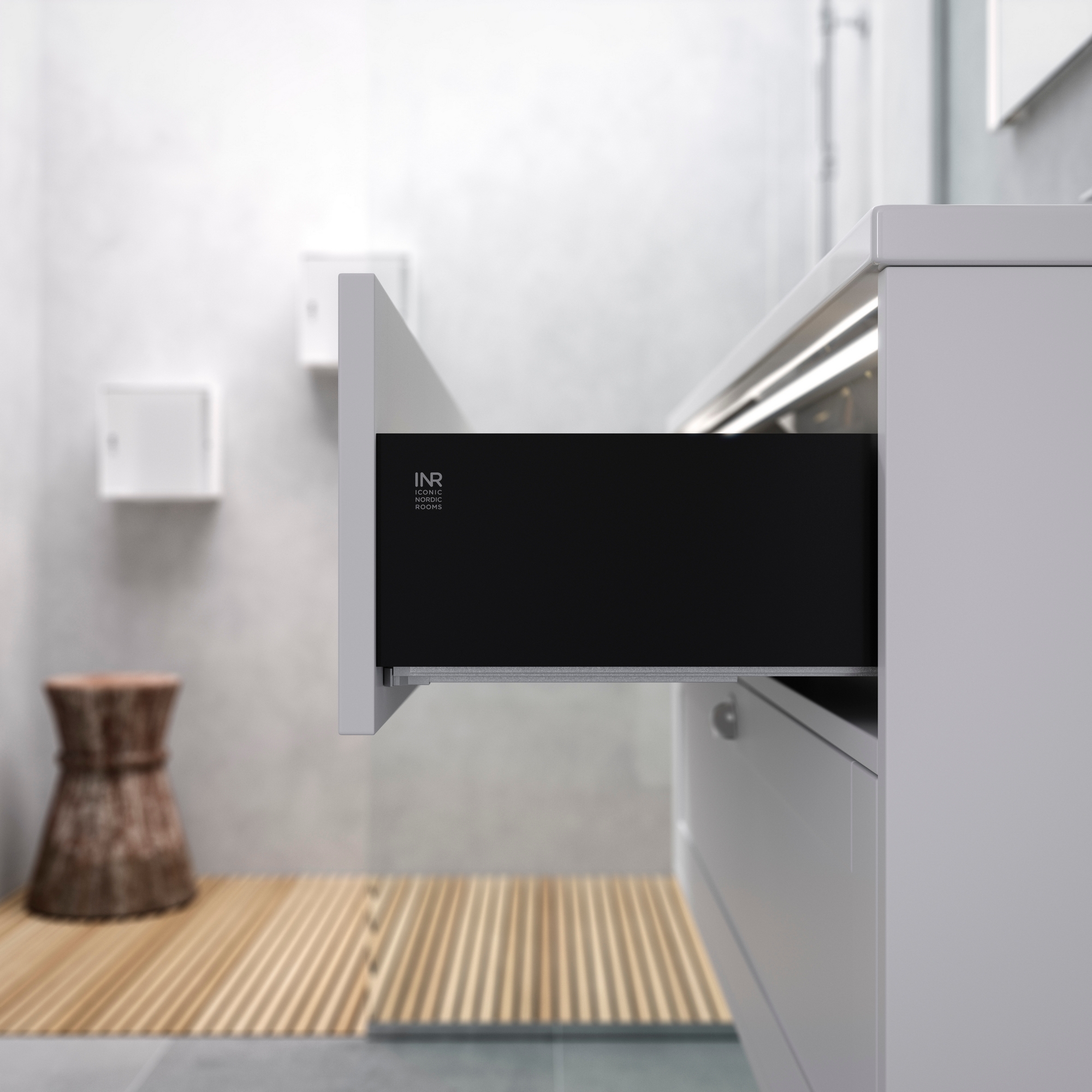 Tvättställsskåp INR Grand Solid med 2 Lådor