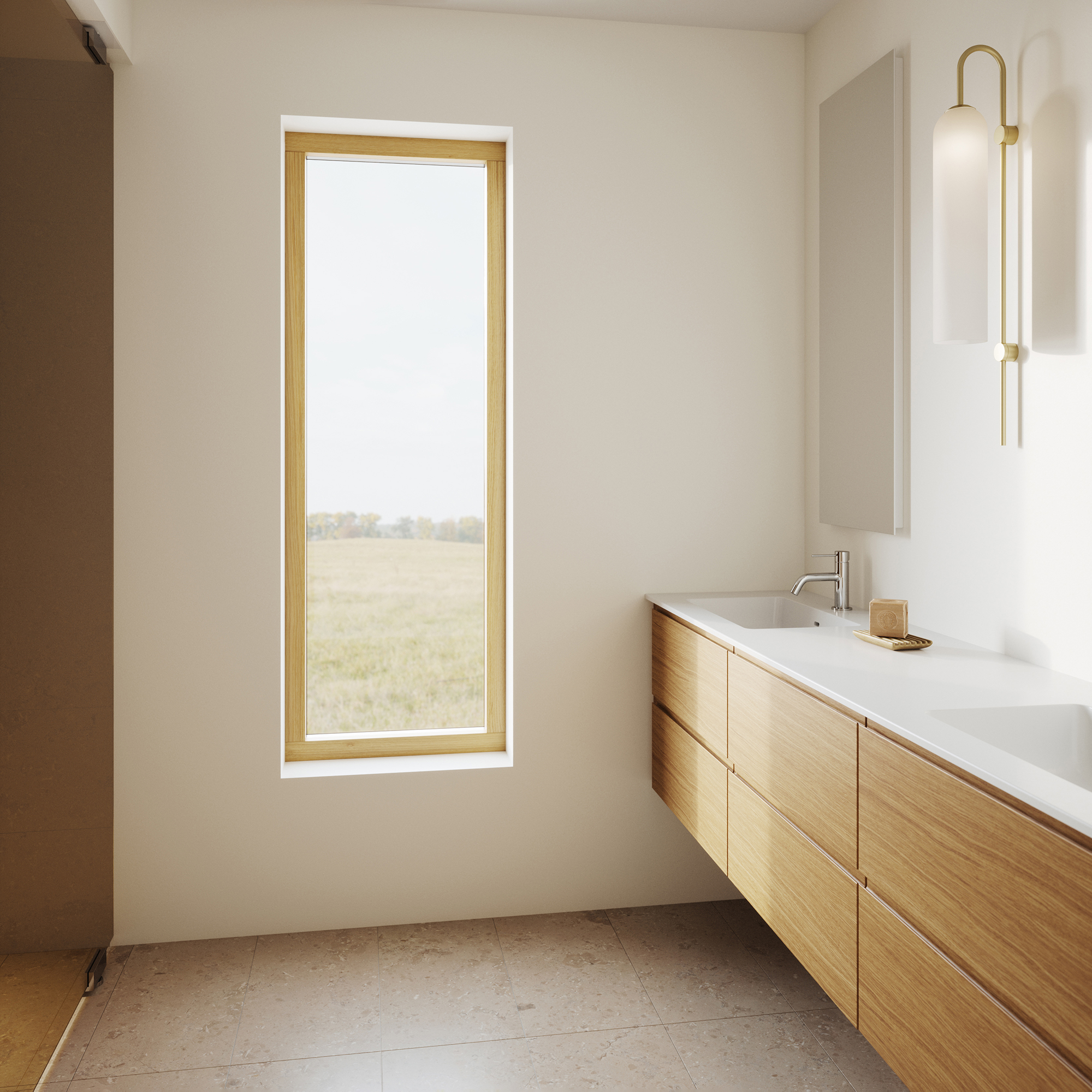 Tvättställsskåp INR Core Grip med 2 Lådor