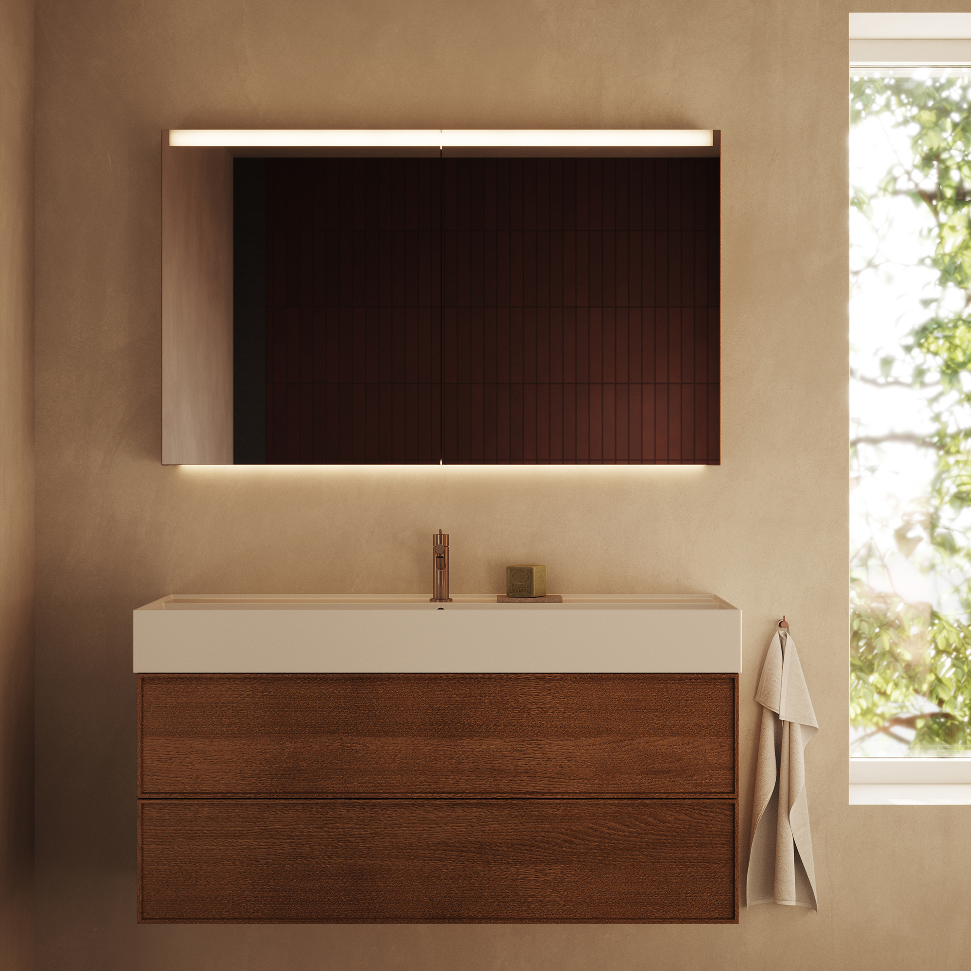 Tvättställsskåp INR Core Sense med 2 Lådor