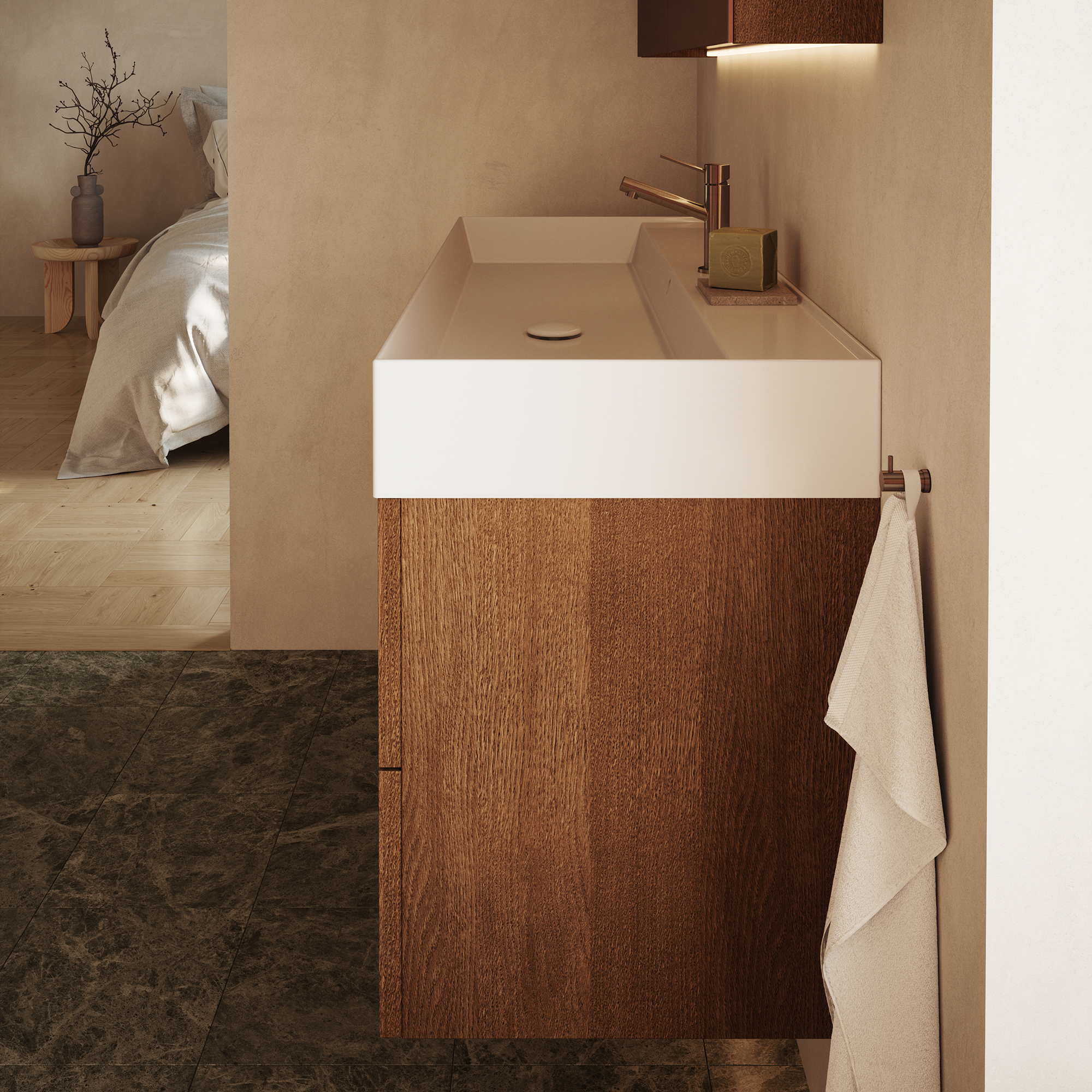 Tvättställsskåp INR Core Nema med 4 Lådor