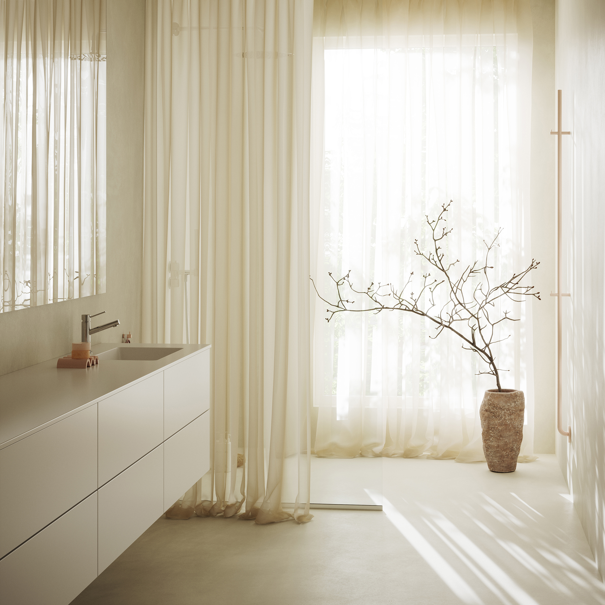 Tvättställsskåp INR Core Solid med 4 Lådor