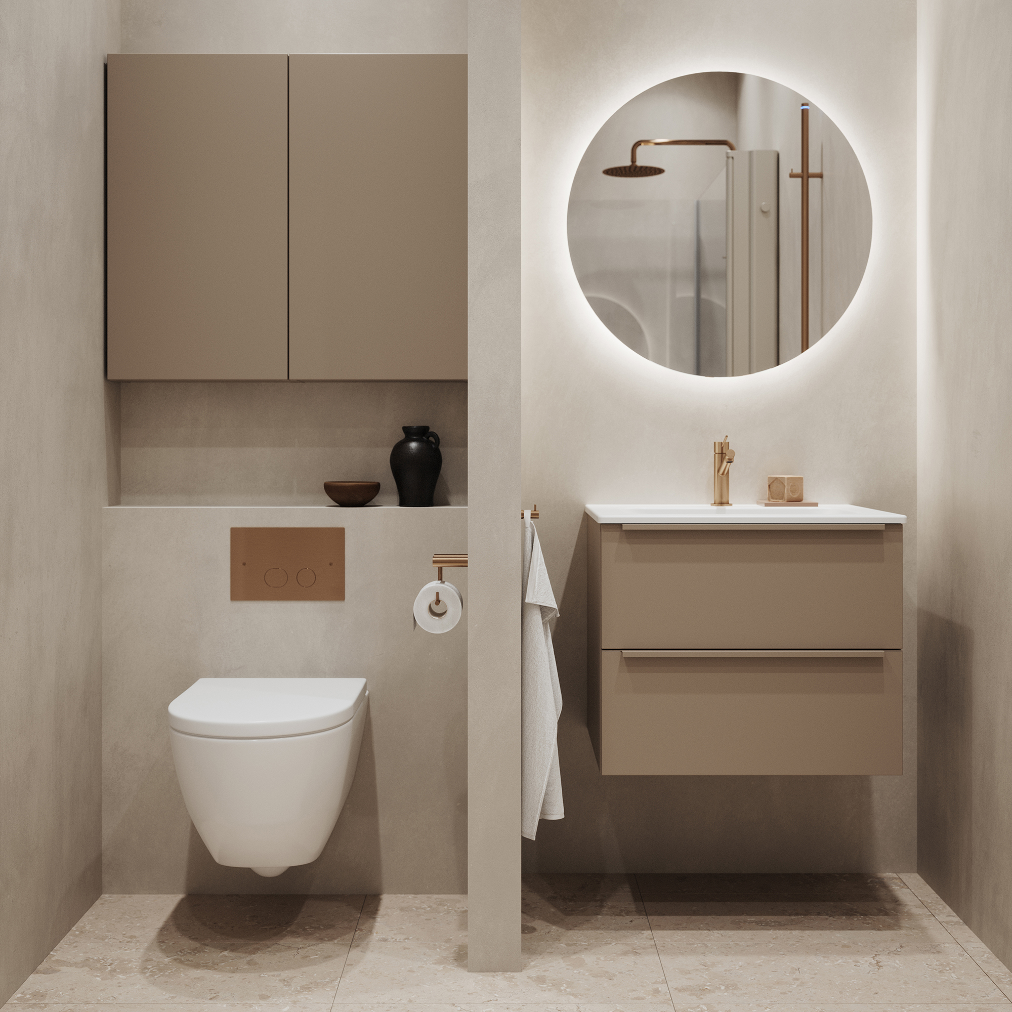 Tvättställsskåp INR Core Avant med 2 Lådor