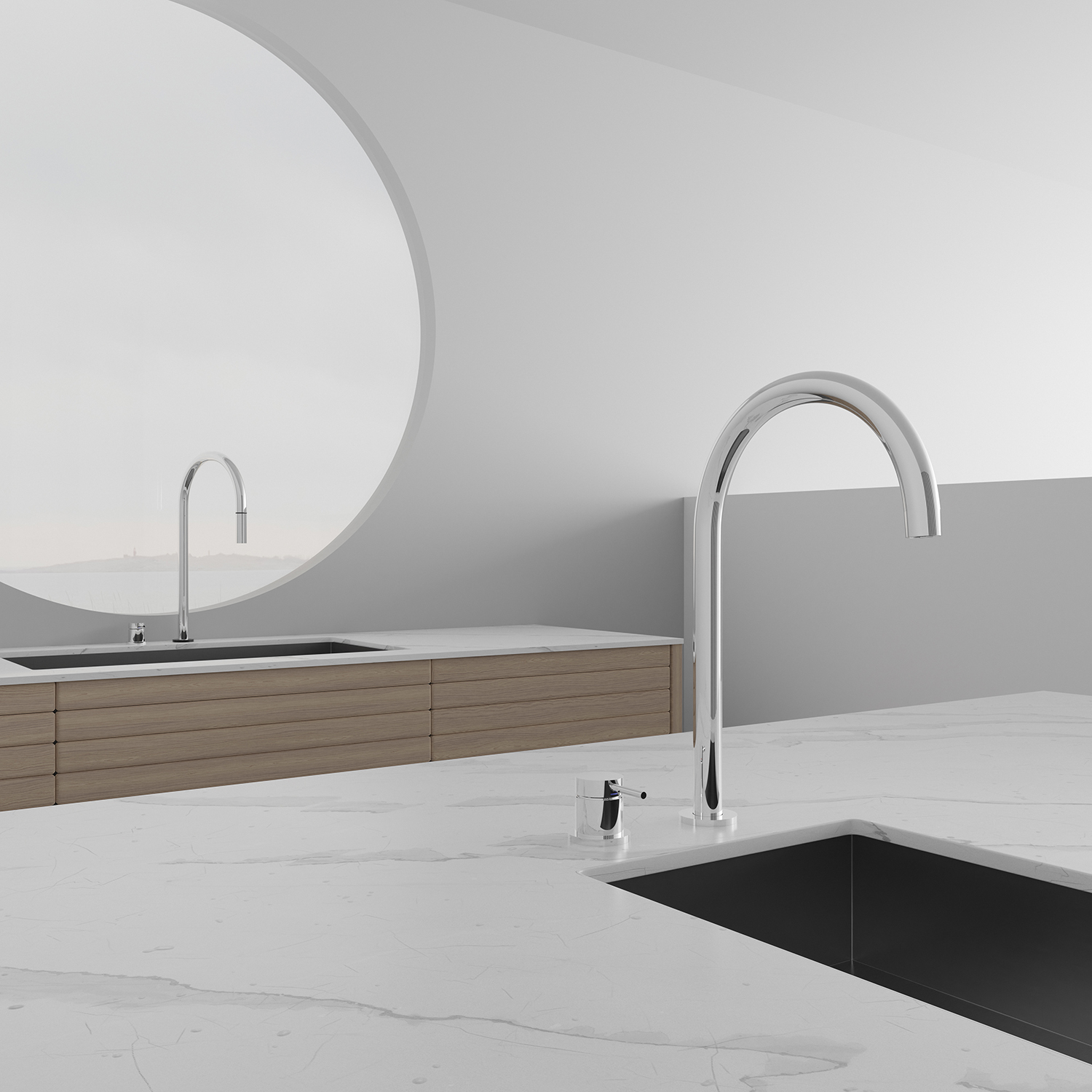 Kjøkkenbatteri Scandtap Steel Harmonized K2