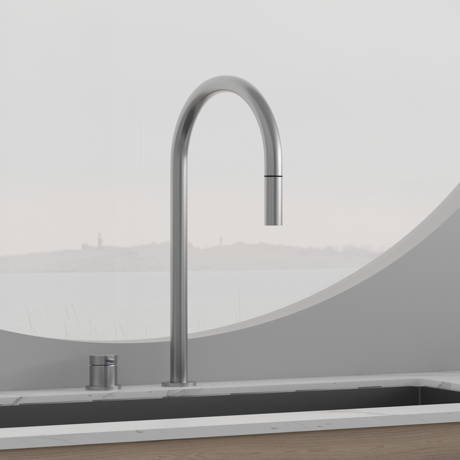 Kjøkkenbatteri Scandtap Steel Harmonized K2P