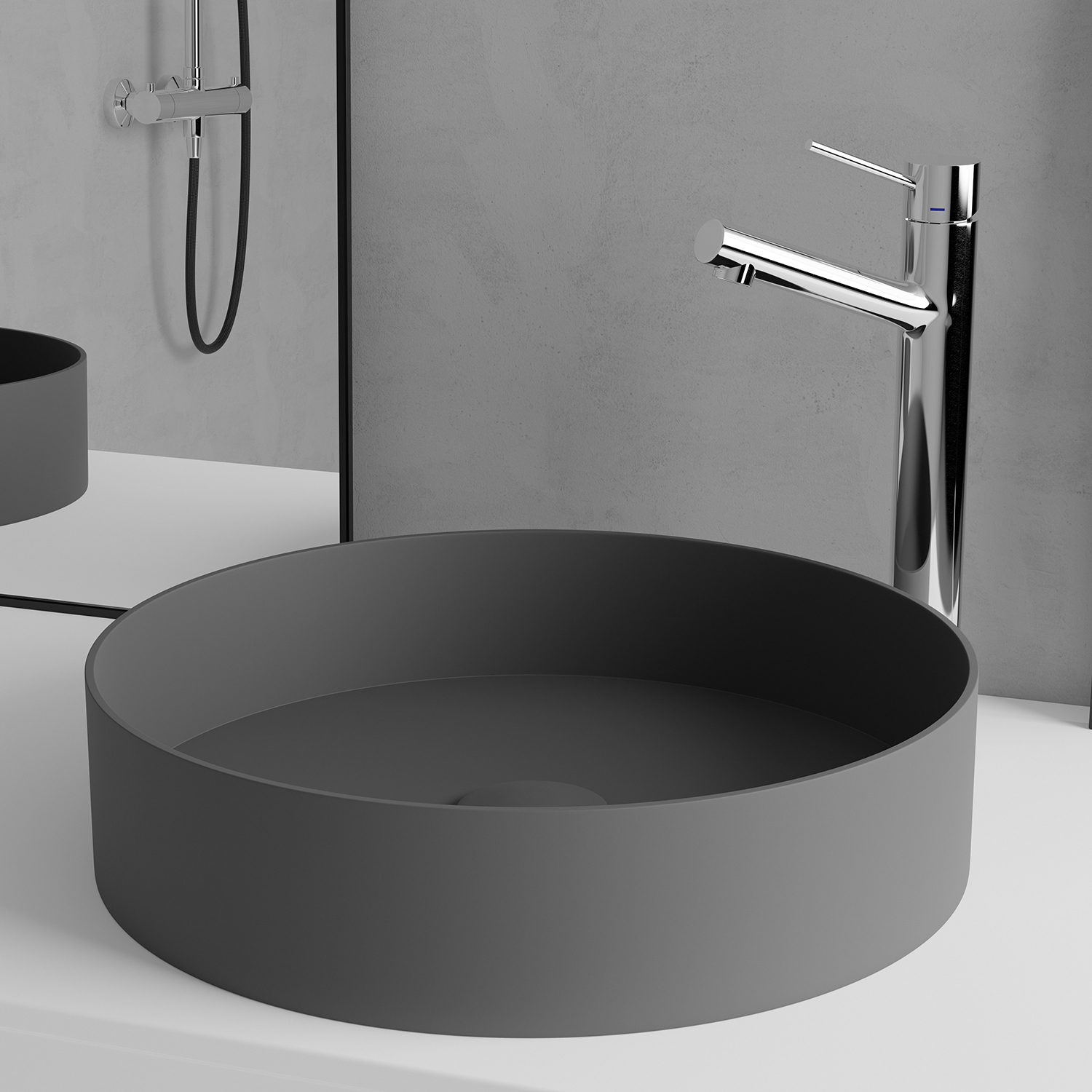 Tvättställsblandare Scandtap Steel Vector High