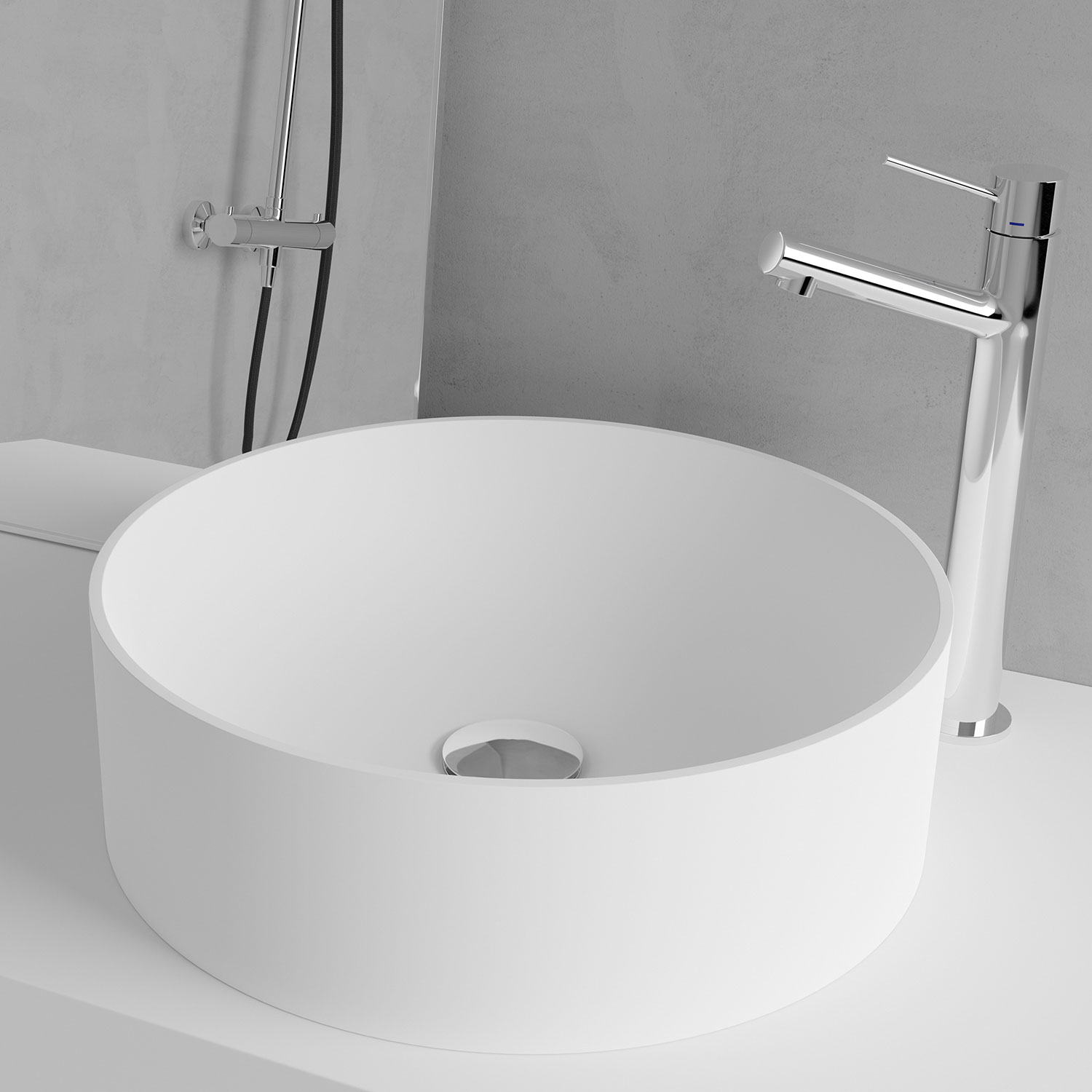 Tvättställsblandare Scandtap Steel Vector High