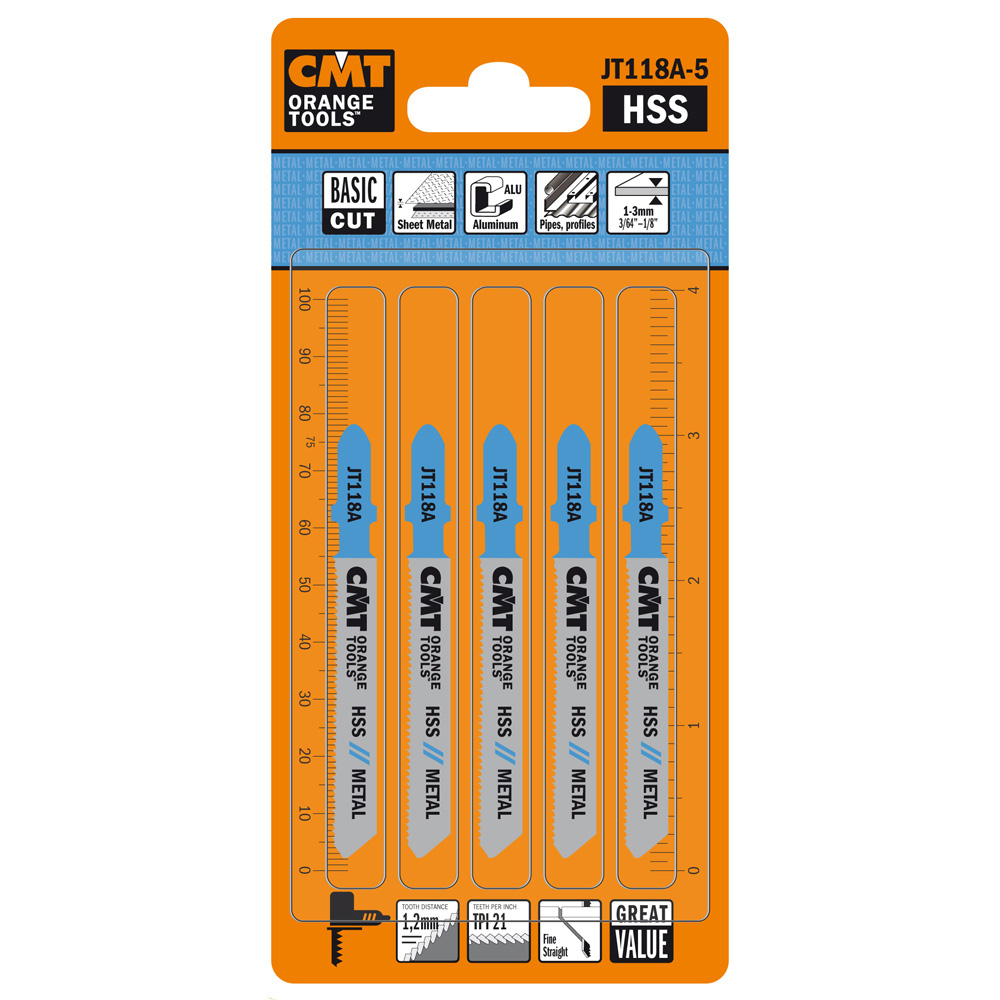 Sticksågblad CMT Orange Tools Metall 50mm HSS Metal Basic 5 st
