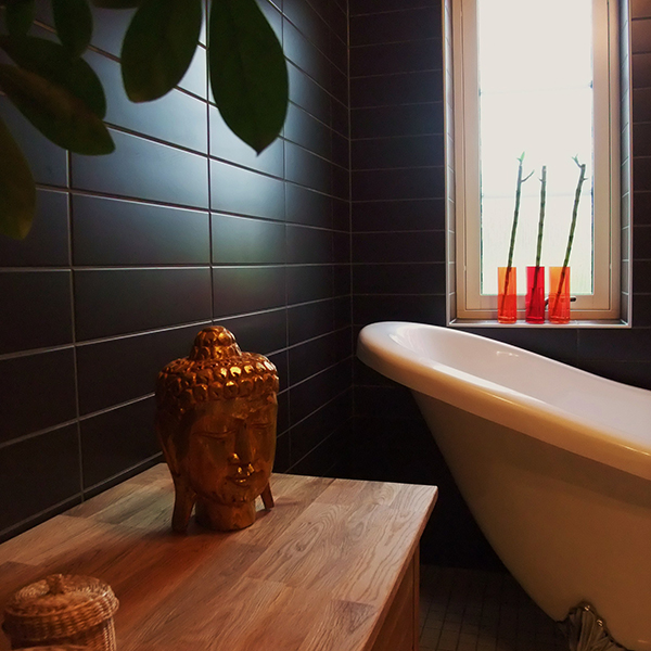 Kakel Lhådös Coco Svart Matt 10x40