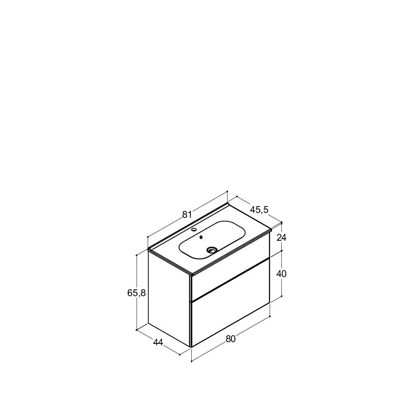 Tvättställsskåp Dansani Luna Kantate