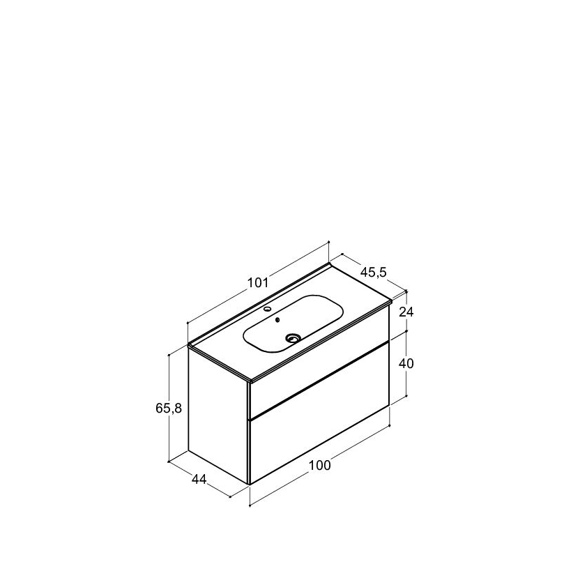 Tvättställsskåp Dansani Luna Kantate