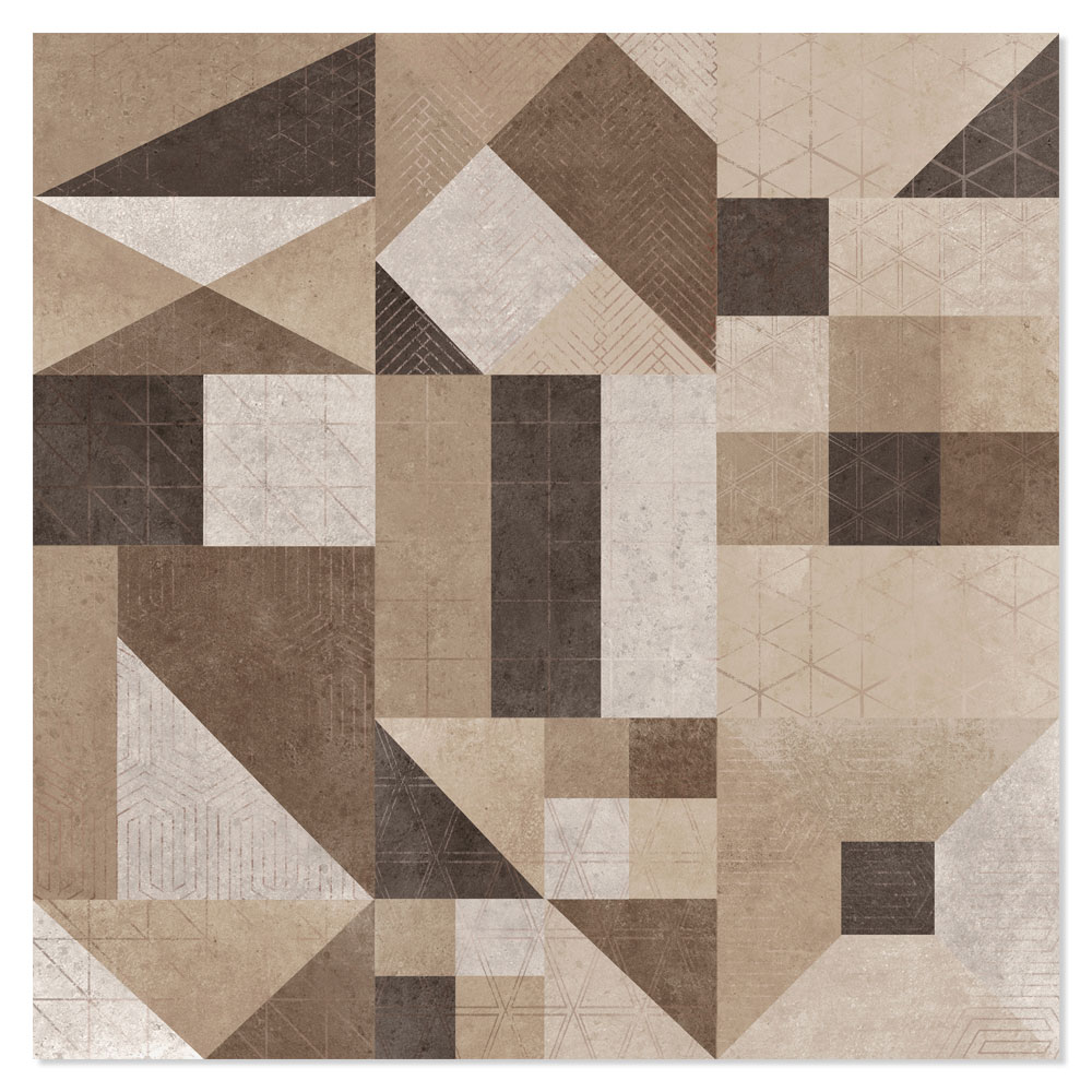 Dekor Hill Ceramic Core Flerfärgad Matt-Relief Mönstrad Rak 60x60 cm