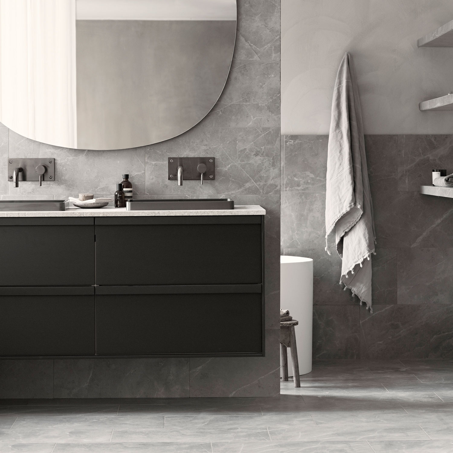 Klinker Bricmate M66 Grey Fleury Honed 59,5x59,5 cm