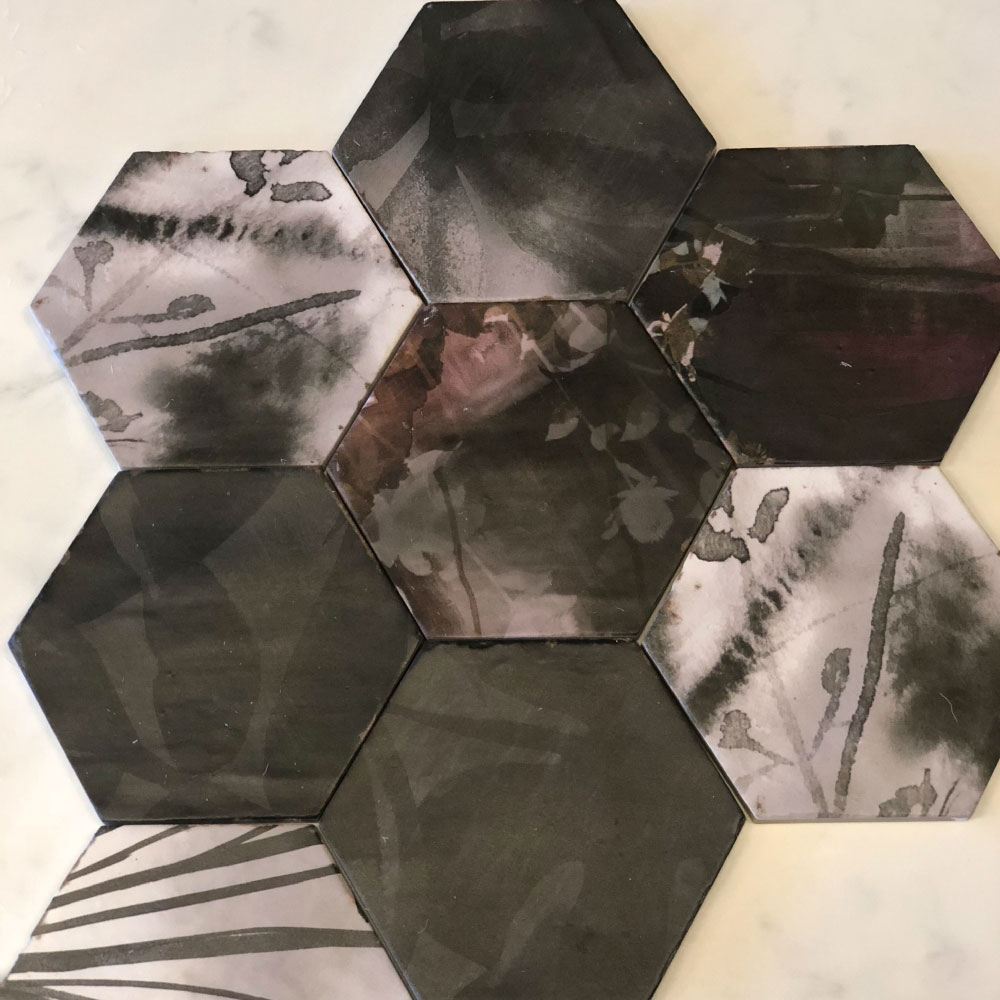 Lhådös Klinker Juicy Hexagon Grey Dekor 14x16 cm 1-23701