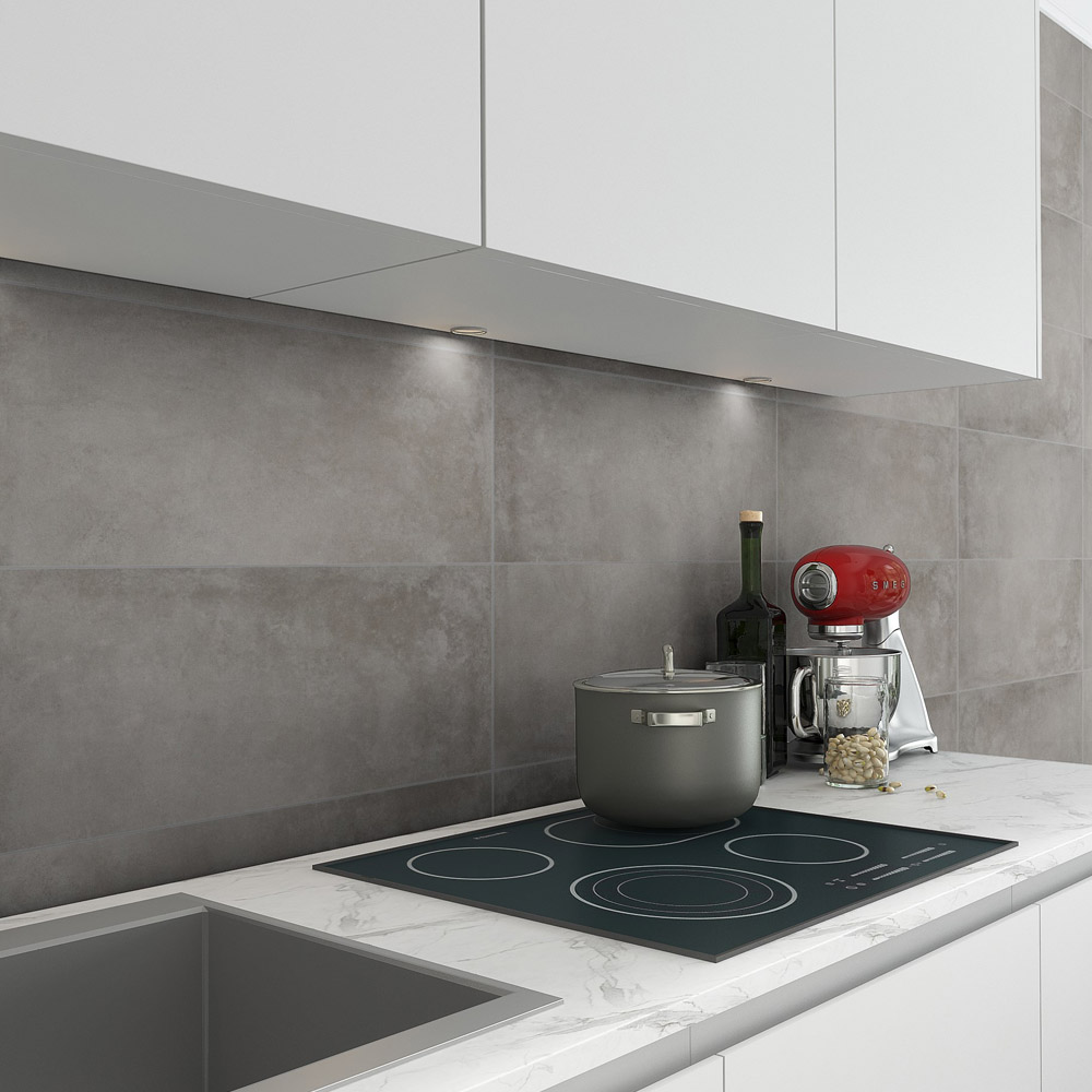 Kakel Hill Ceramic Amstel Mörkgrå Mönstrad 25x50 cm