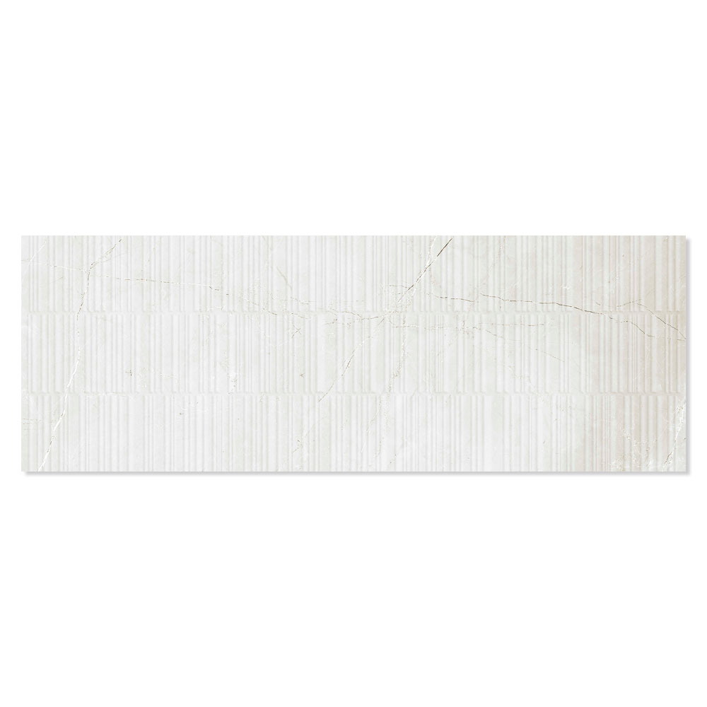 Marmor Hill Ceramic Kakel Marble Art Vit Matt Relief 33x90 cm