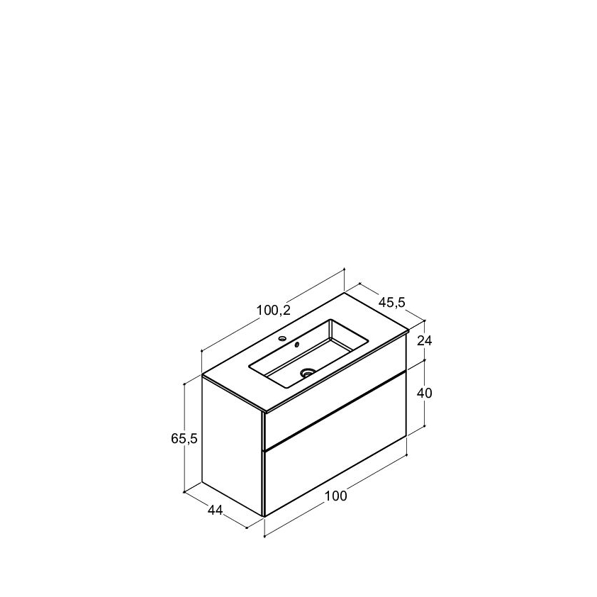 Tvättställsskåp Dansani Luna Minore