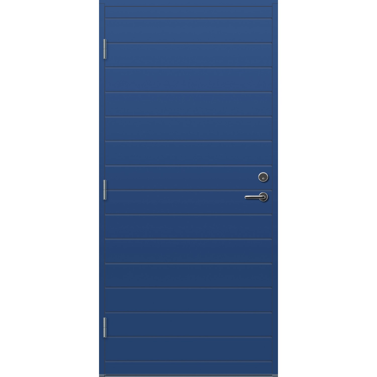Ytterdør Bygg1 Knarvik BxH: 100x200 cm, Venstre, NCS S-5030-R80B, Blå ...